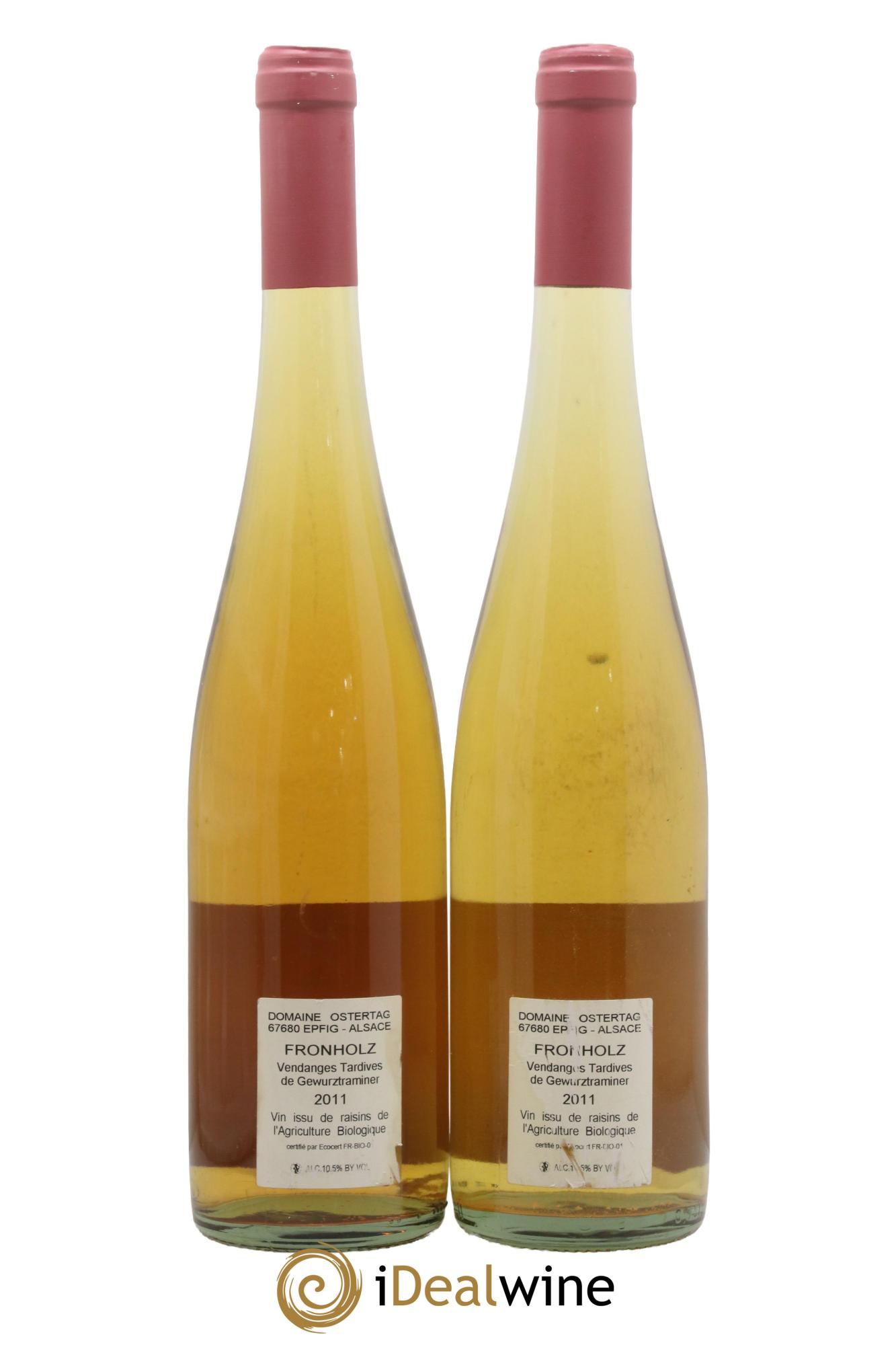 Alsace Gewurztraminer Fronholz Vendanges Tardives Ostertag (Domaine) 2011 - Lotto di 2 bottiglie - 1