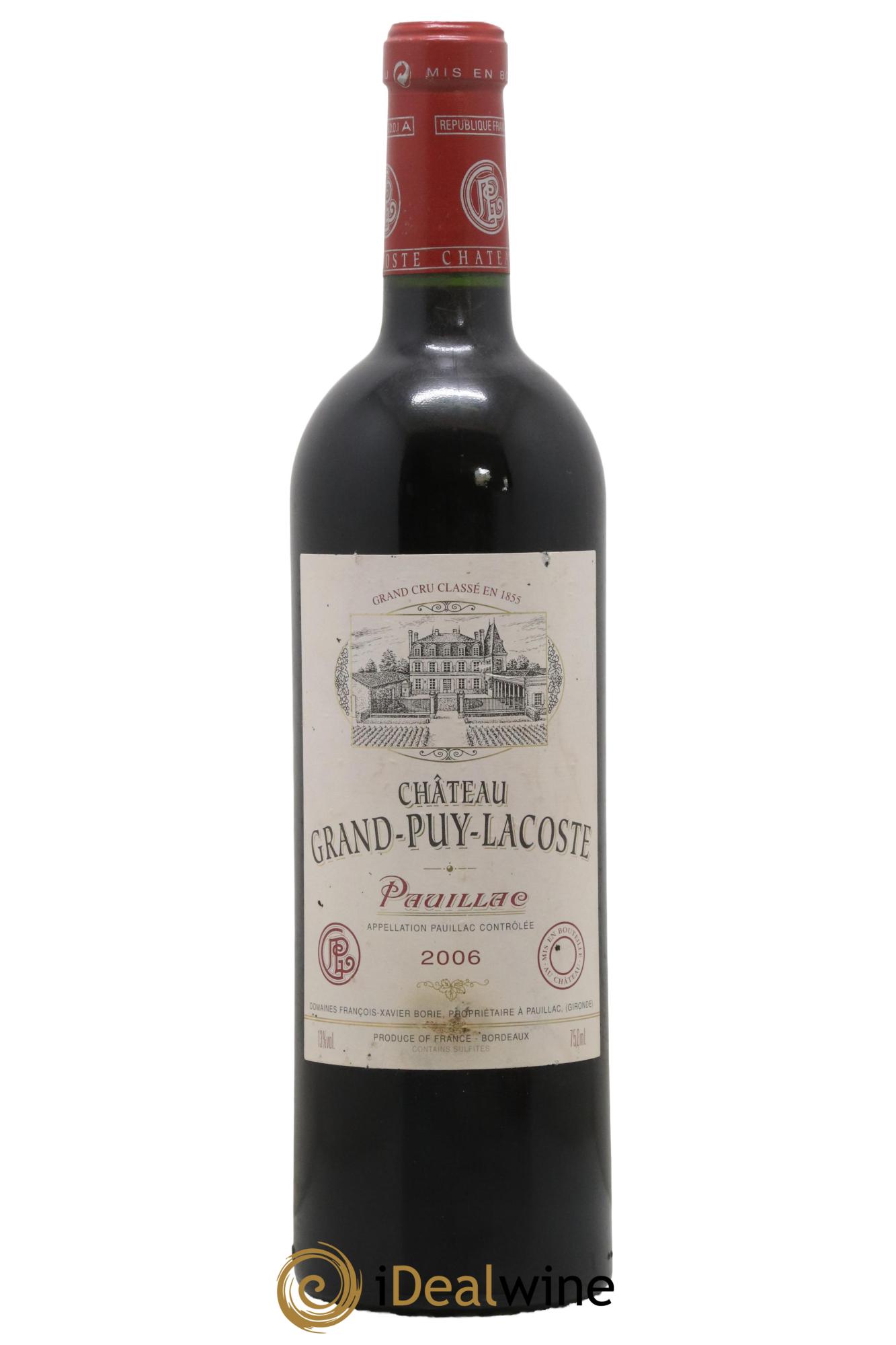 Château Grand Puy Lacoste 5ème Grand Cru Classé 2006 - Lot de 1 bouteille - 0