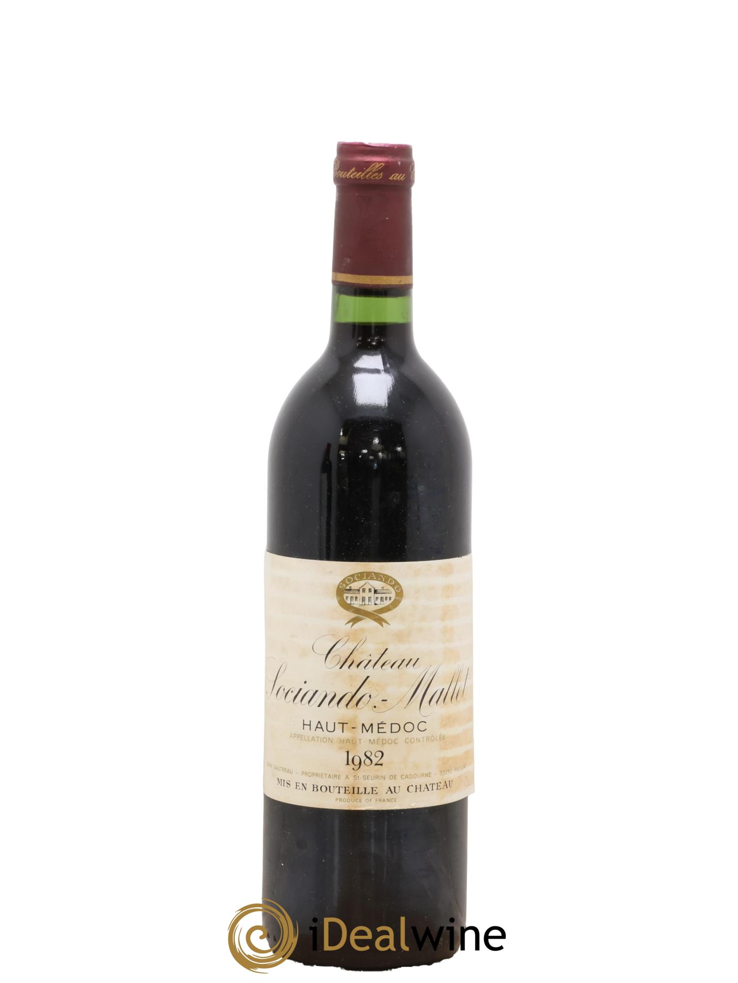 Château Sociando Mallet 1982 - Lot de 1 bouteille - 0