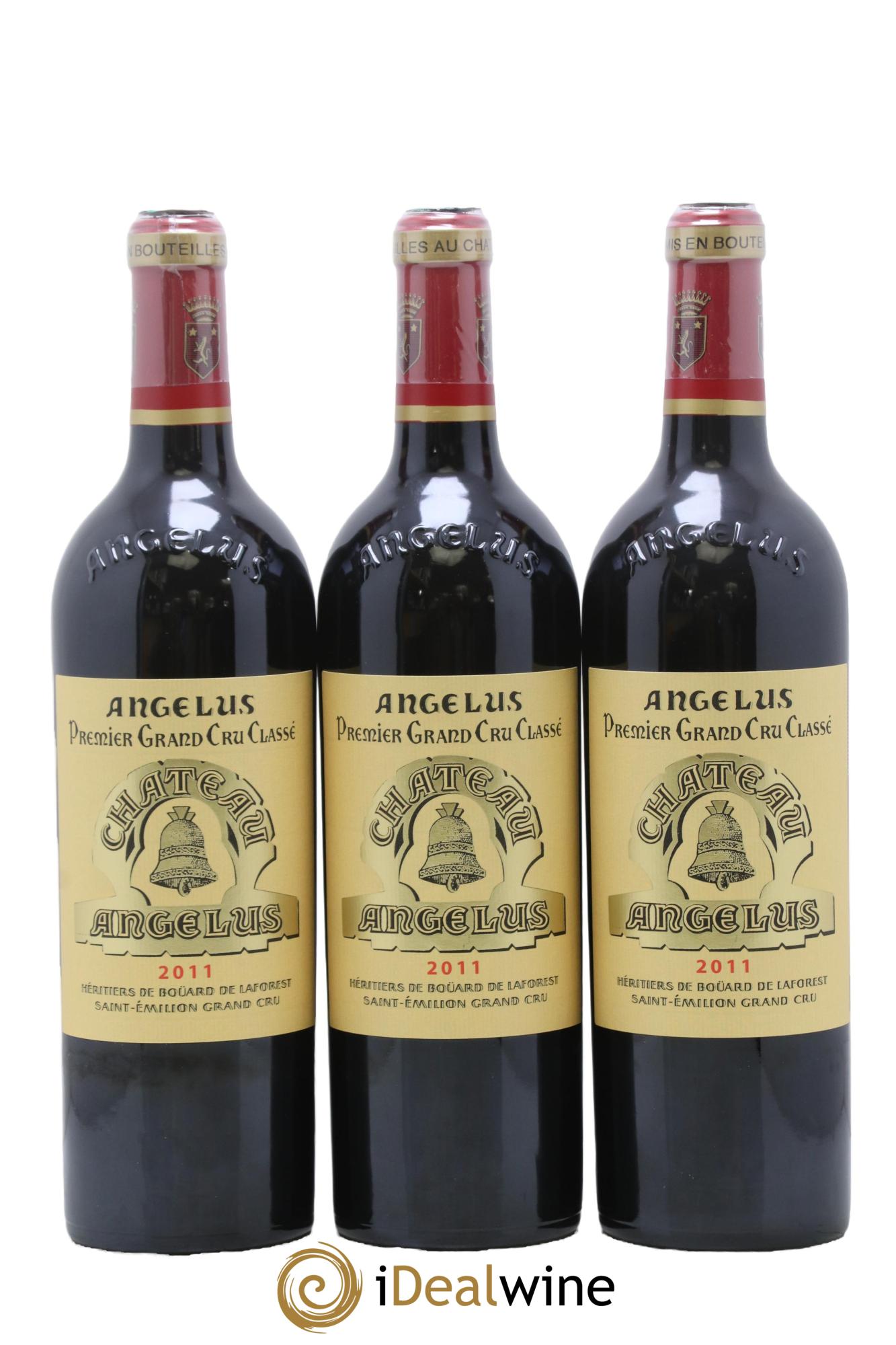 Château Angélus 1er Grand Cru Classé A 2011 - Lot of 3 bottles - 0