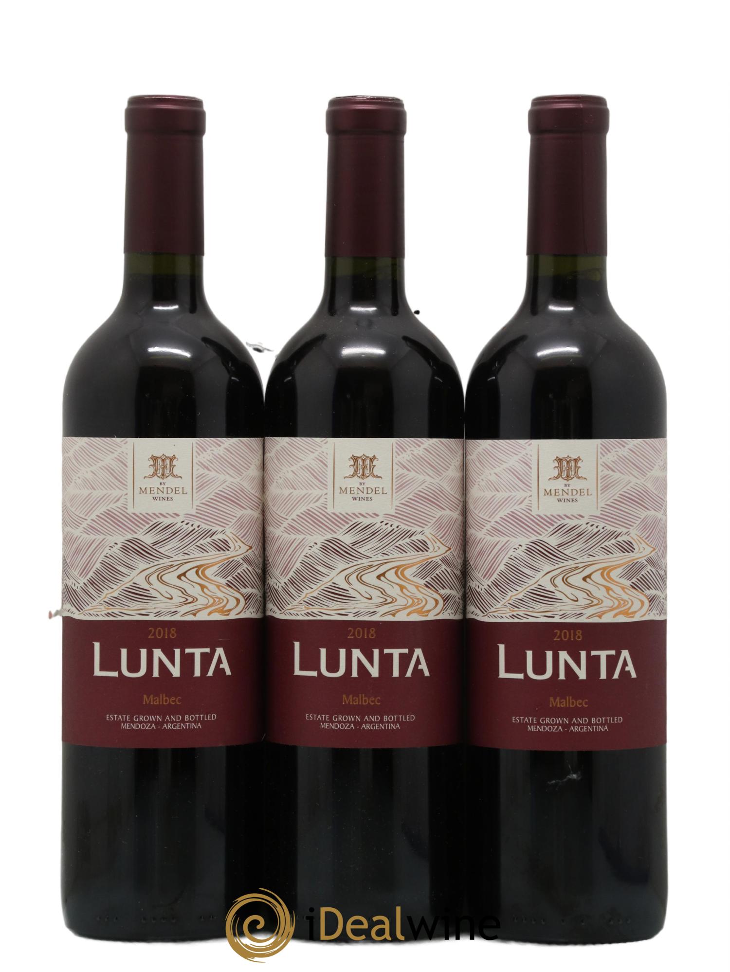 Vins Etrangers Argentina Lunta Mendel 2018 - Lot de 3 bouteilles - 0
