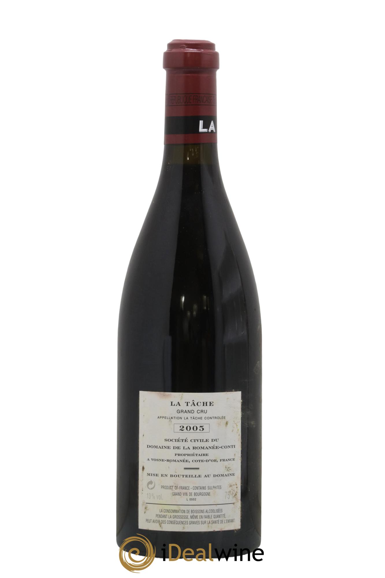 La Tâche Grand Cru Domaine de la Romanée-Conti 2005 - Lot de 1 bouteille - 1