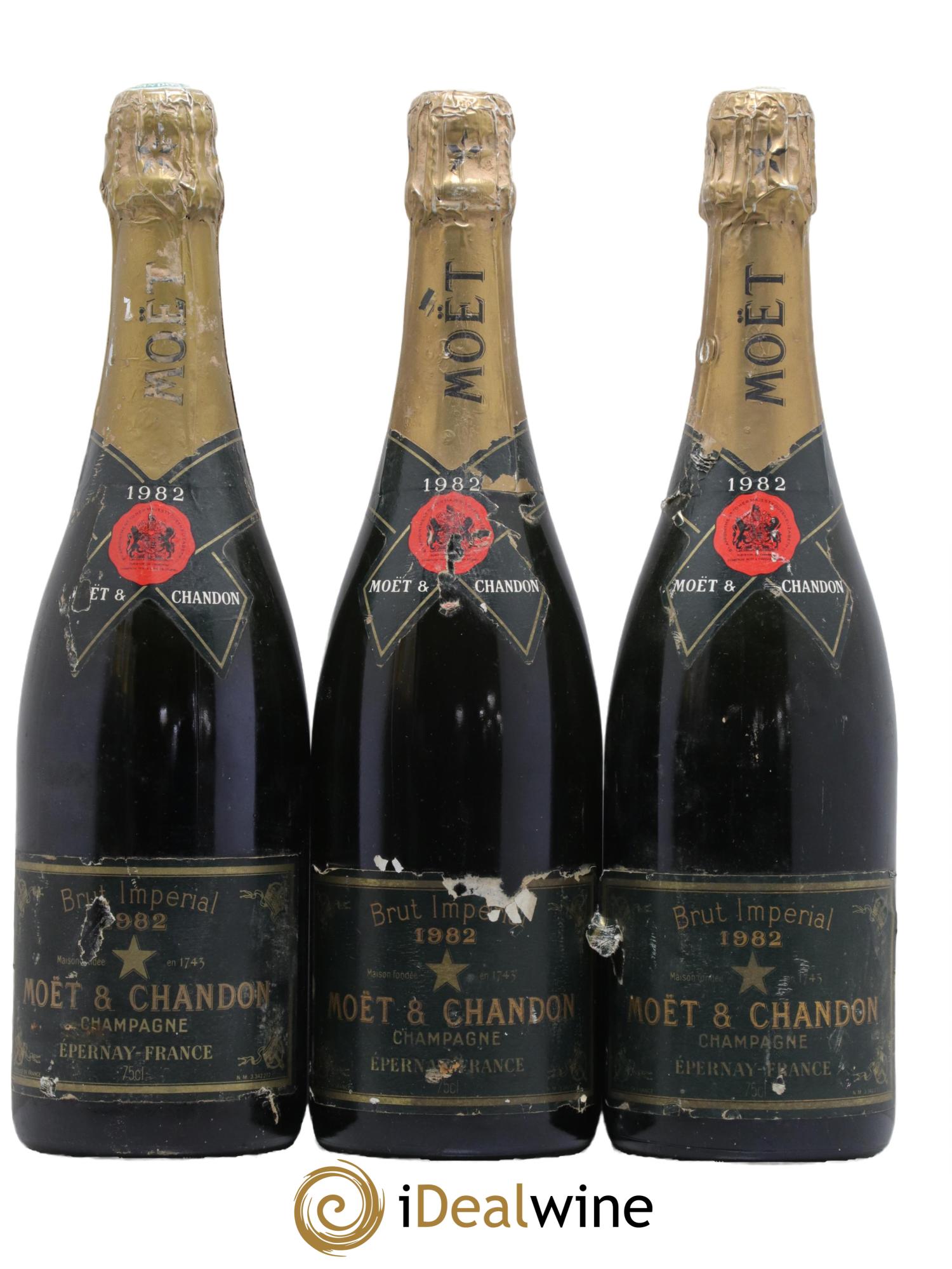 Impérial Brut Moët et Chandon 1982 - Lot de 3 bouteilles - 0