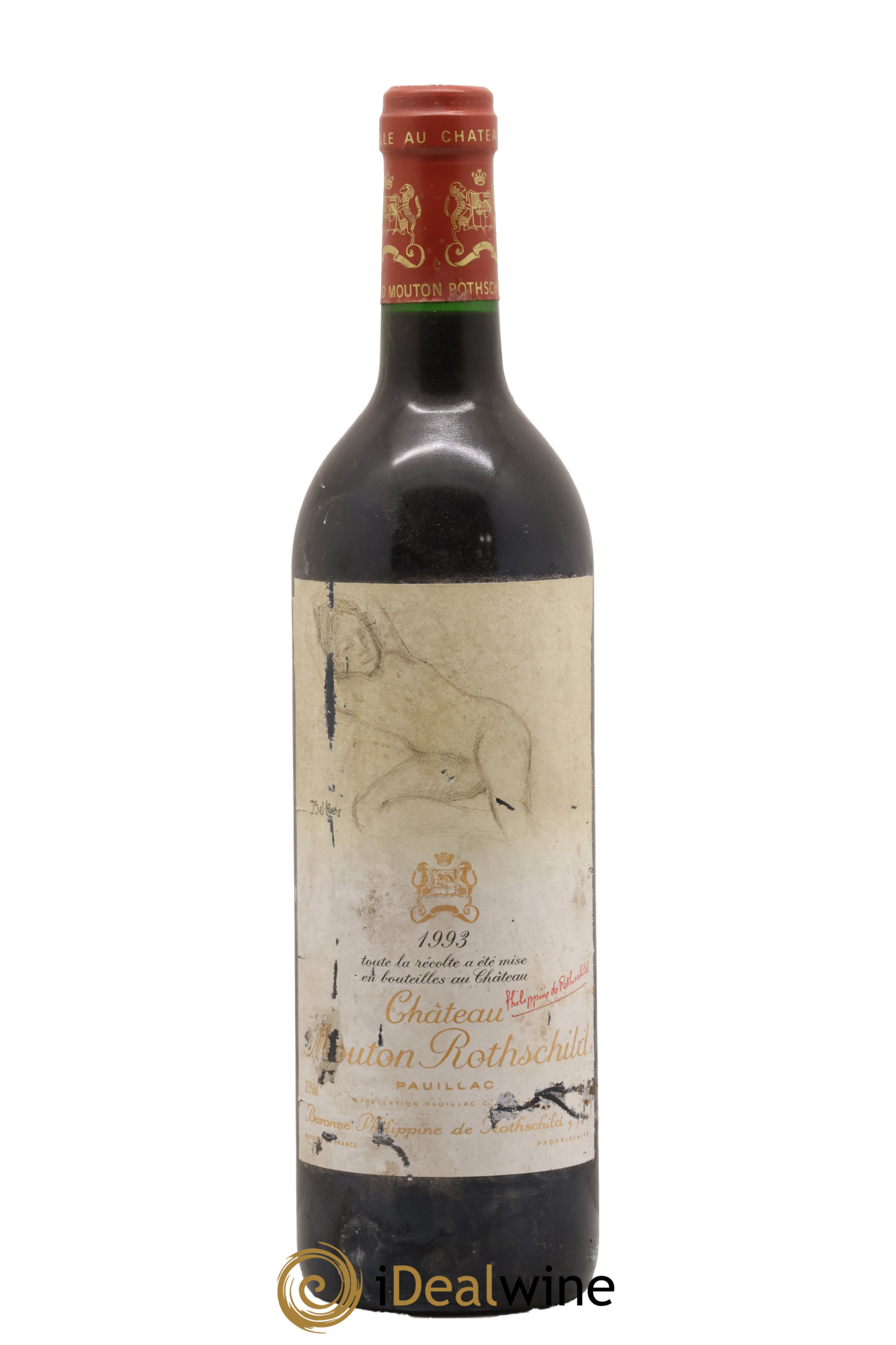 Château Mouton Rothschild 1er Grand Cru Classé 1993 - Lot de 1 bouteille - 0