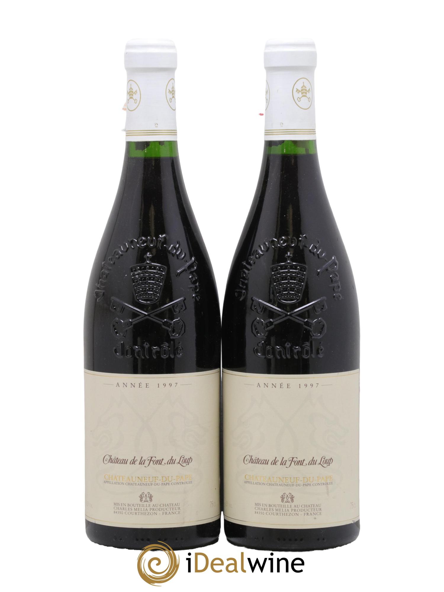Châteauneuf-du-Pape Château De La Font Loup 1997 - Lotto di 2 bottiglie - 0