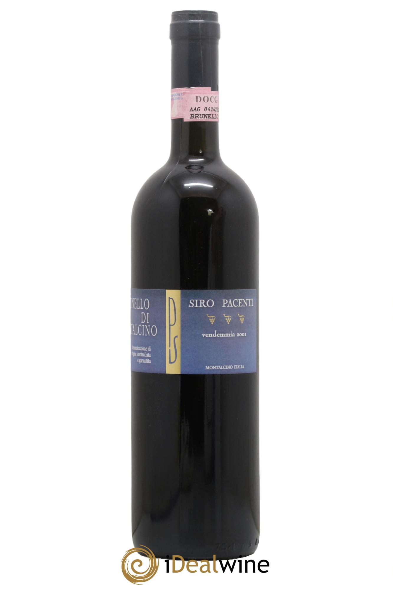 Brunello di Montalcino DOCG Riserva PS Siro Pacenti 2001 - Lot de 1 bouteille - 0