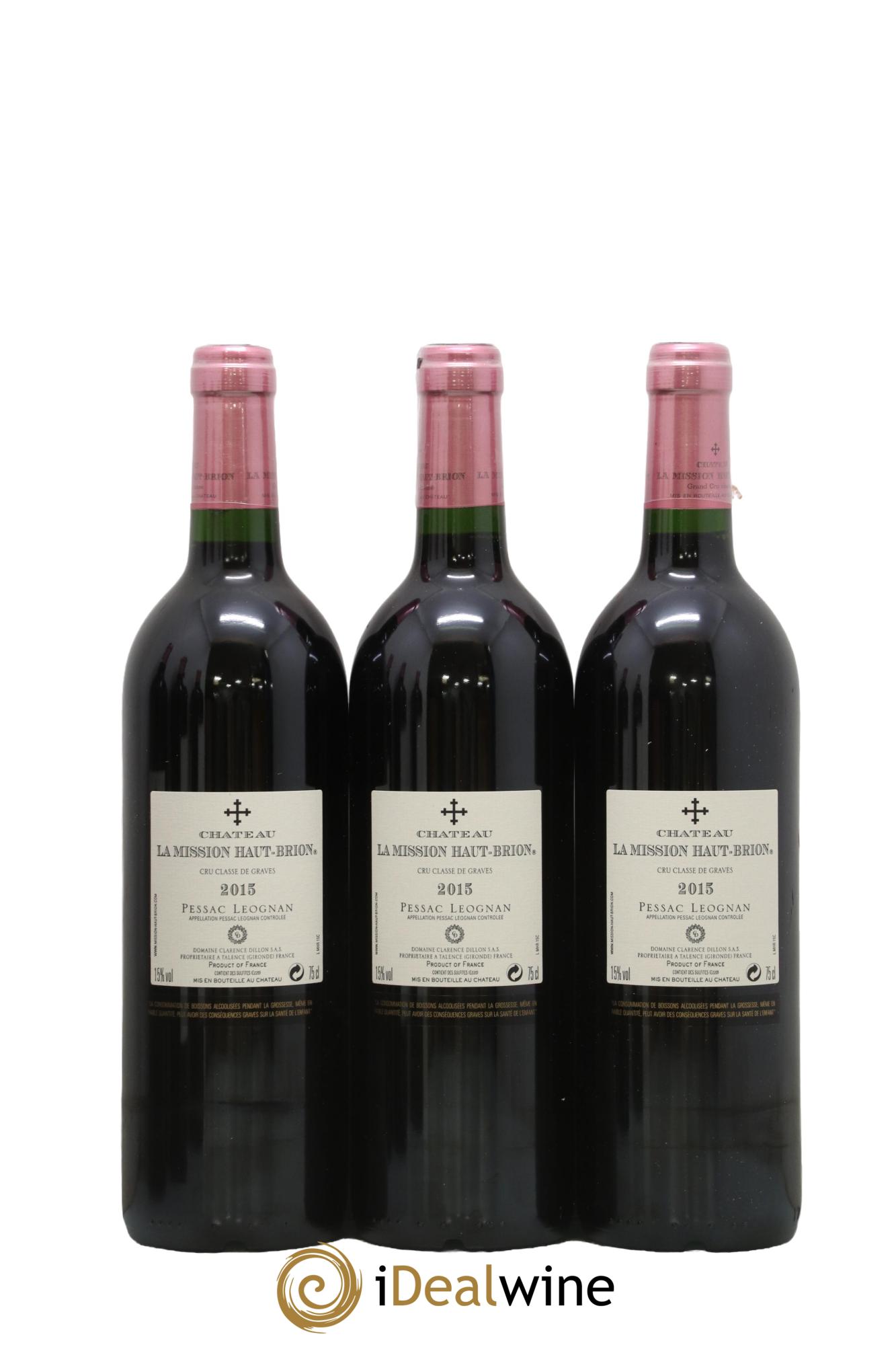 Château la Mission Haut-Brion Cru Classé de Graves 2015 - Lot of 6 bottles - 3