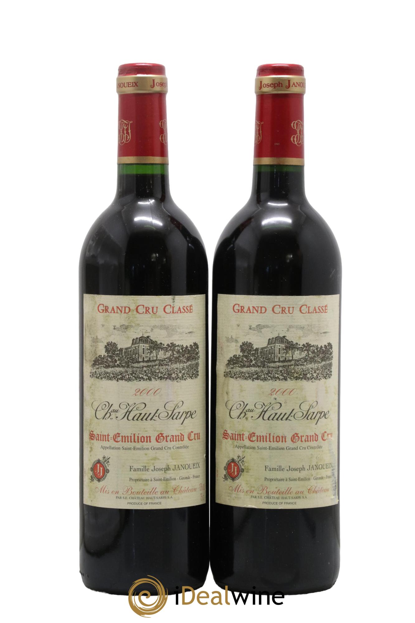 Château Haut Sarpe Grand Cru Classé 2000 - Lot of 2 bottles - 0
