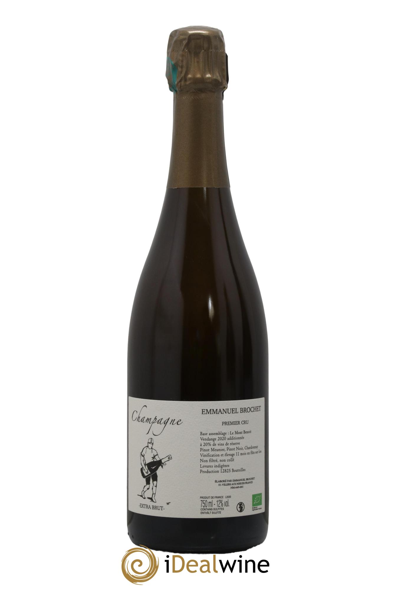 Champagne 1er Cru Extra Brut Emmanuel Brochet - Lot de 1 bouteille - 0