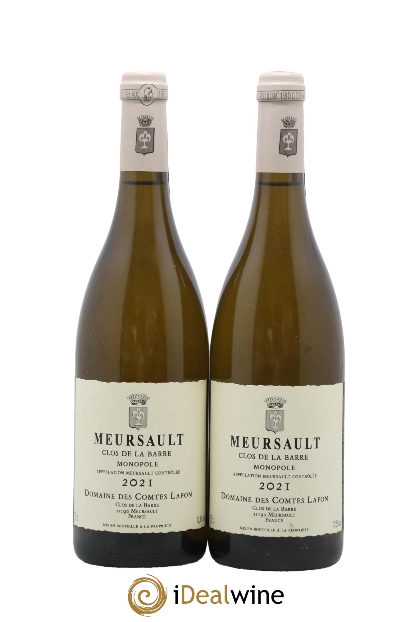 Meursault Clos de la Barre Comtes Lafon (Domaine des) 2021 - Posten von 2 Flaschen - 0