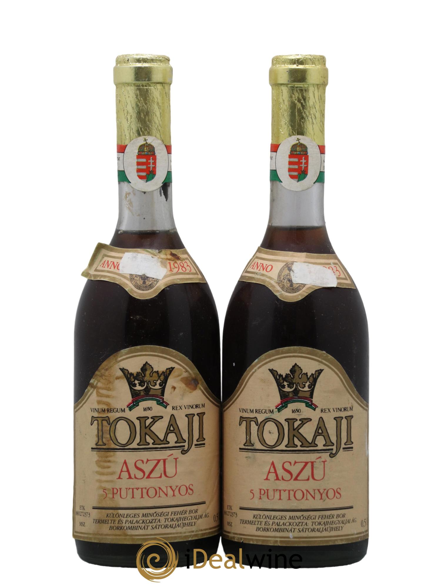 Tokaji Borkombinat Satoraljaujhely Aszu 5 Puttonyos 50Cl 1983 - Lot de 2 format 50cls - 0