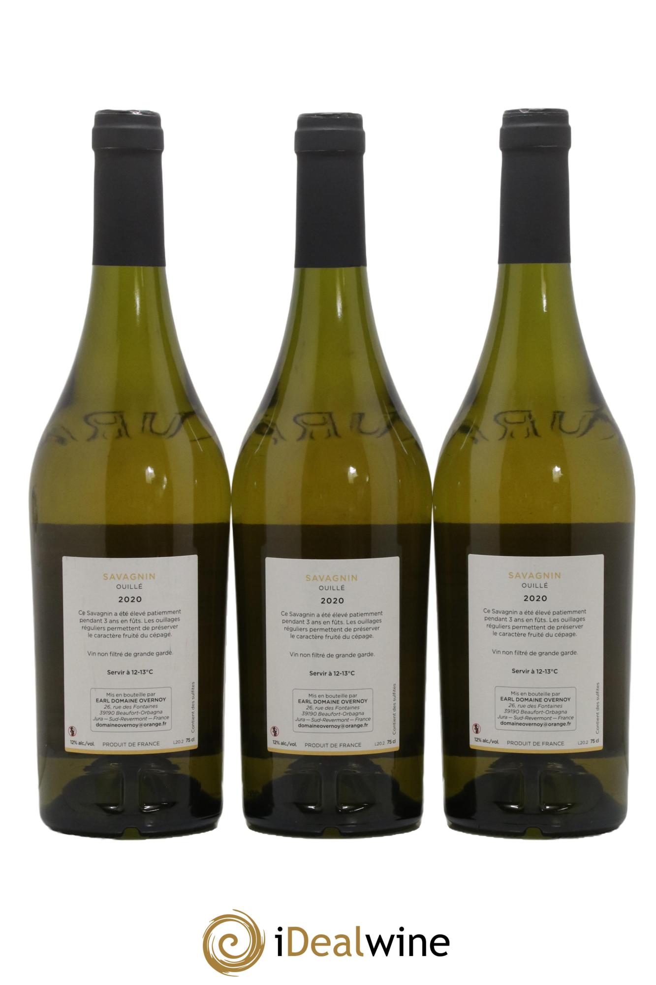 Côtes du Jura Savagnin Ouillé 3 ans Guillaume Overnoy  2020 - Lot de 3 bouteilles - 1