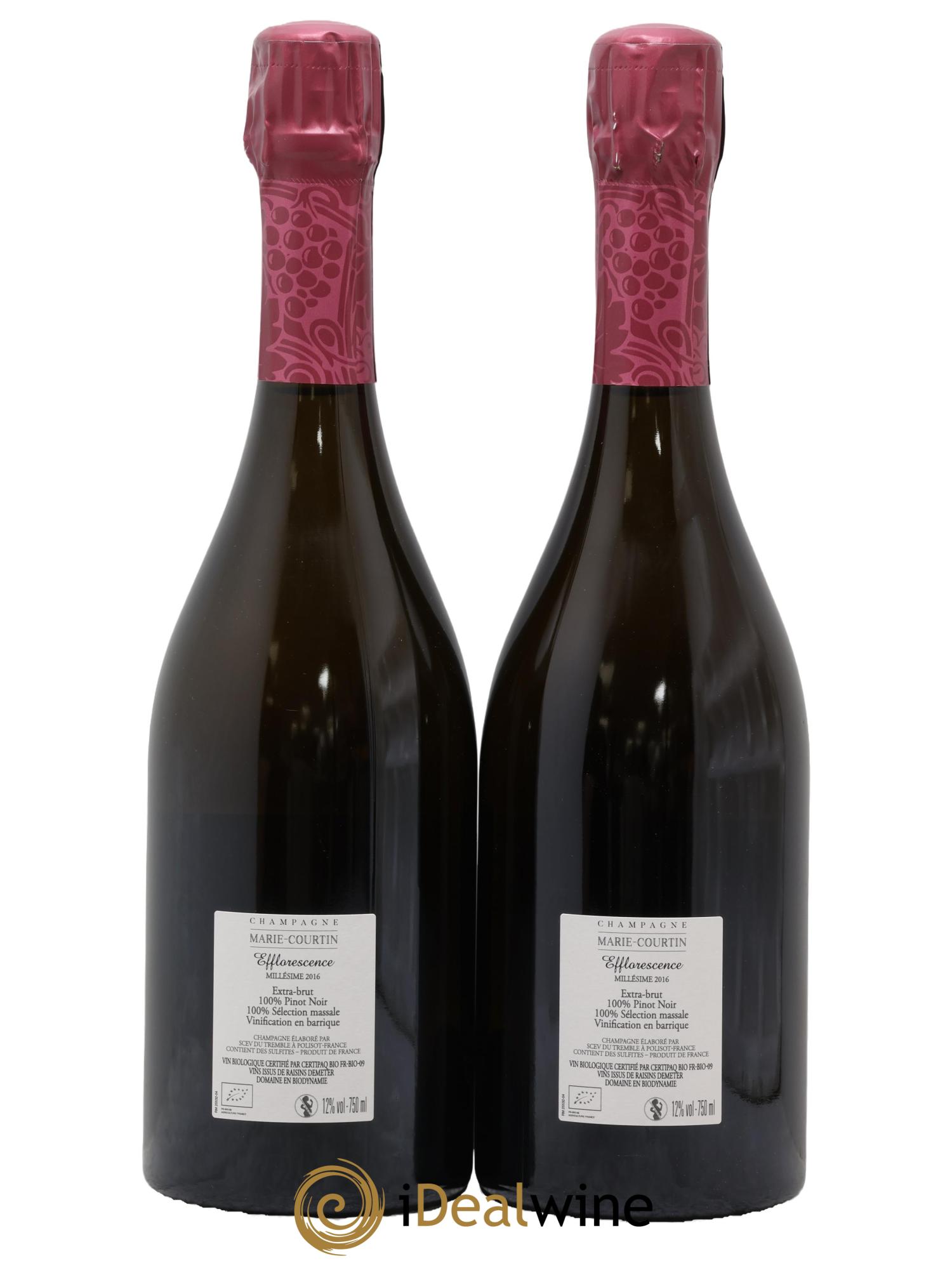 Efflorescence Extra-Brut Marie Courtin 2016 - Lot of 2 bottles - 1