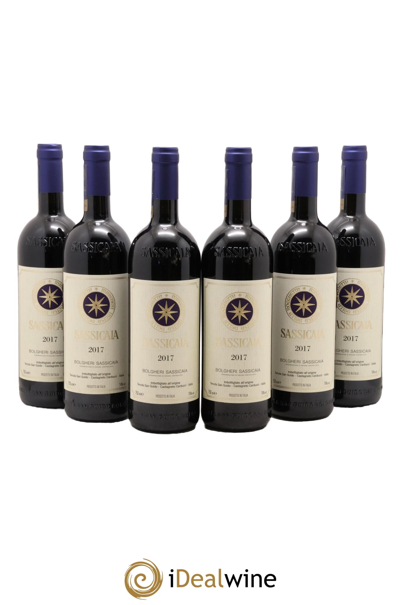 Bolgheri DOC Sassicaia Tenuta San Guido 2017 - Lotto di 6 bottiglie - 0