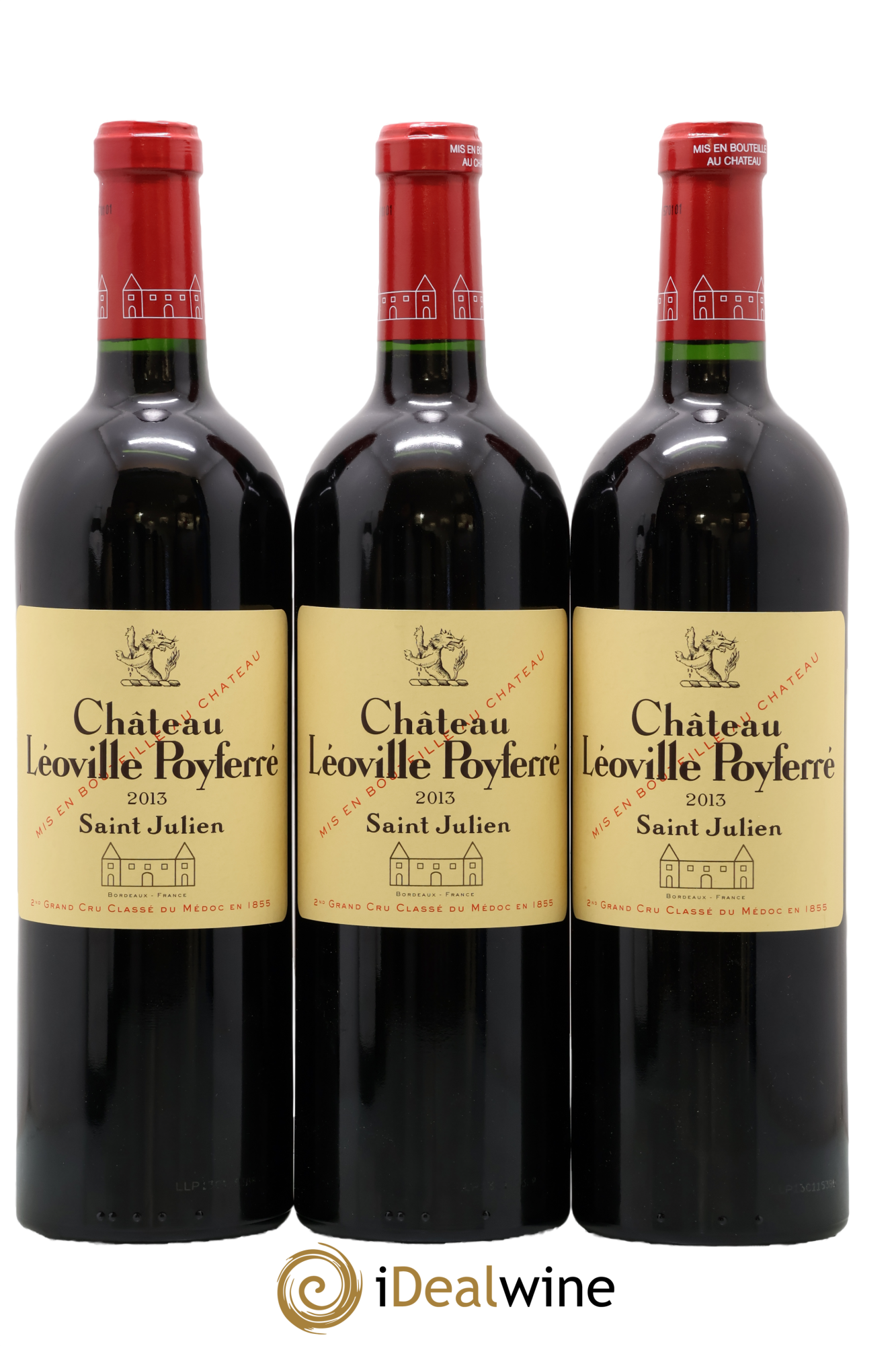 Château Léoville Poyferré 2ème Grand Cru Classé 2013 - Lot de 3 bouteilles - 0