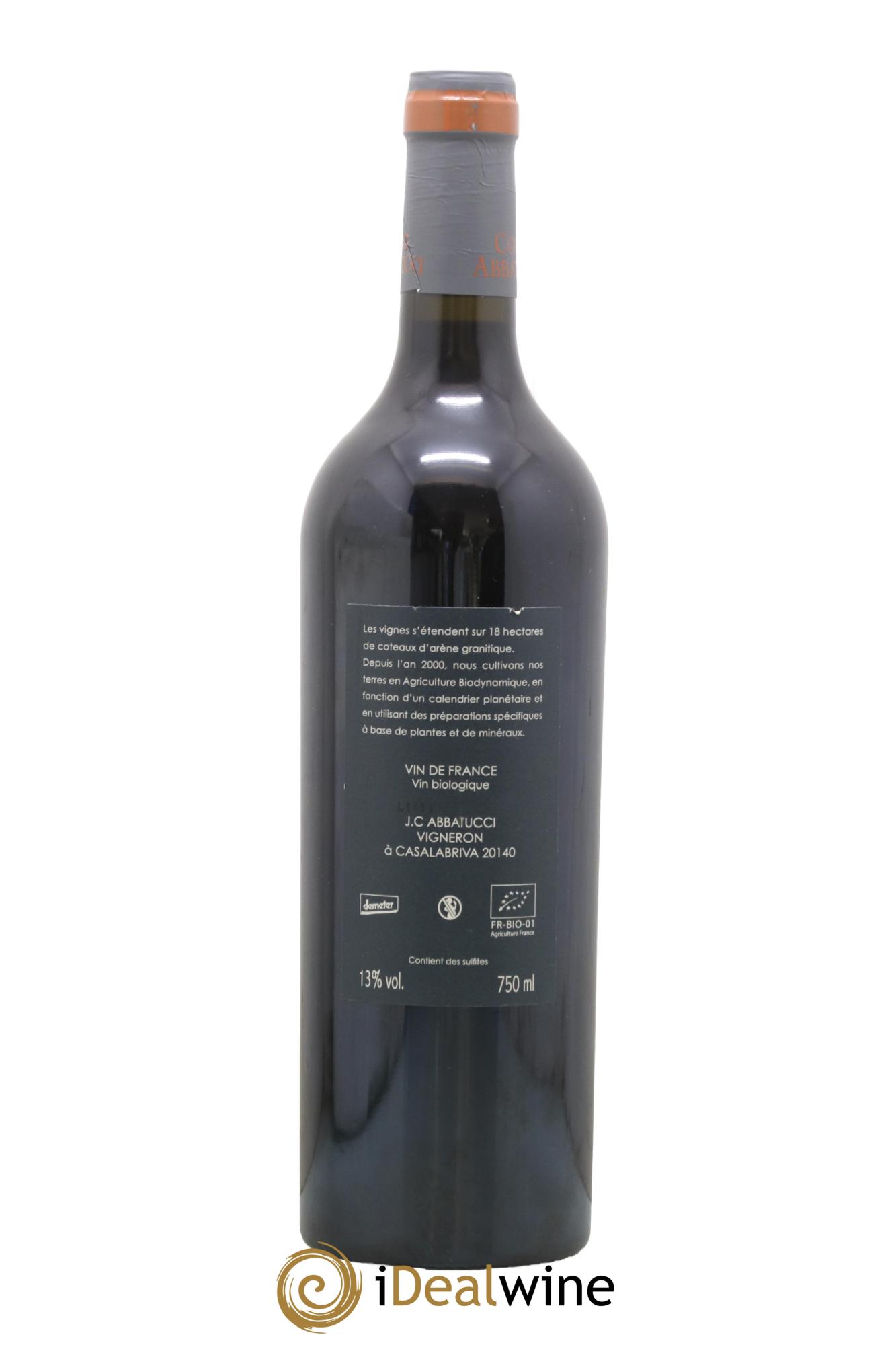 Vin de France Valle di Nero Comte Abbatucci (Domaine) 2014 - Posten von 1 Flasche - 1