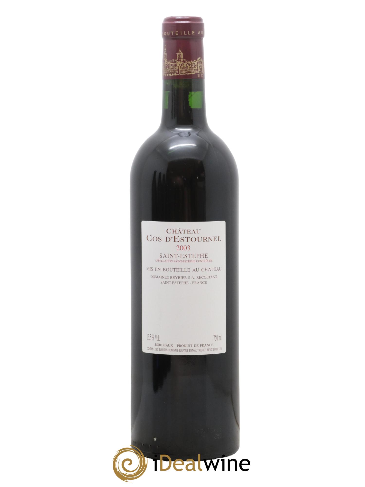 Cos d'Estournel 2ème Grand Cru Classé 2003 - Lot de 1 bouteille - 1