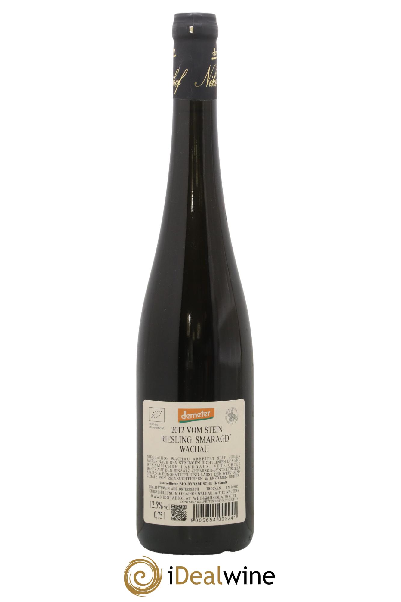 Autriche Riesling Wachau Nikolaihof vom Stein Smaragd 2012 - Lot of 1 bottle - 1