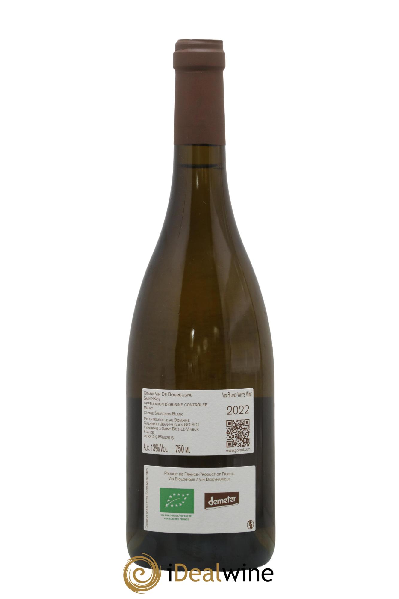 Saint-Bris Moury Goisot 2022 - Lot de 1 bouteille - 1