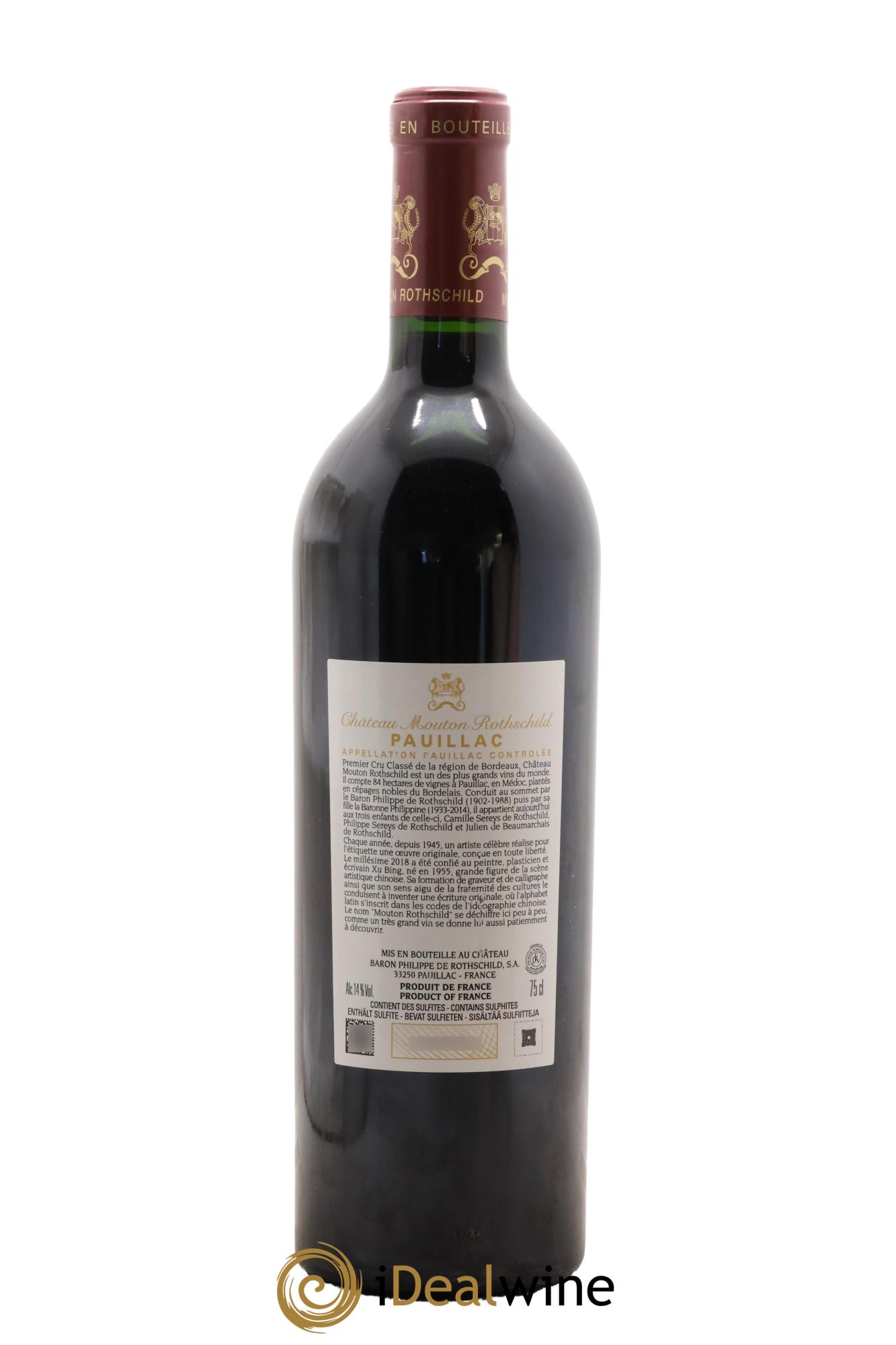 Château Mouton Rothschild 1er Grand Cru Classé 2018 - Lot de 1 bouteille - 2