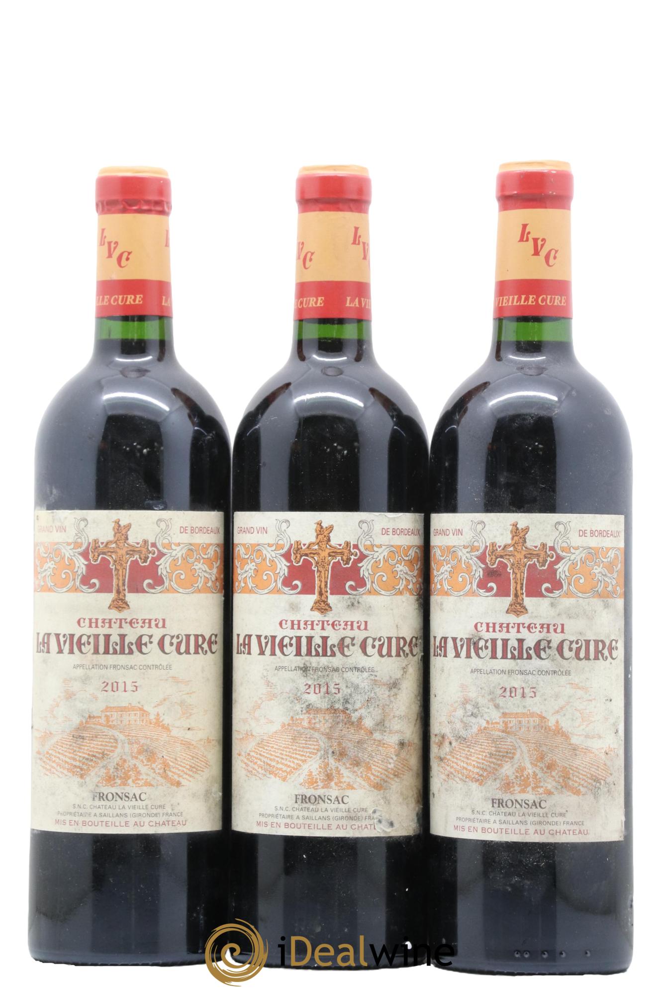 Château La Vieille Cure 2015 - Lot de 3 bouteilles - 0
