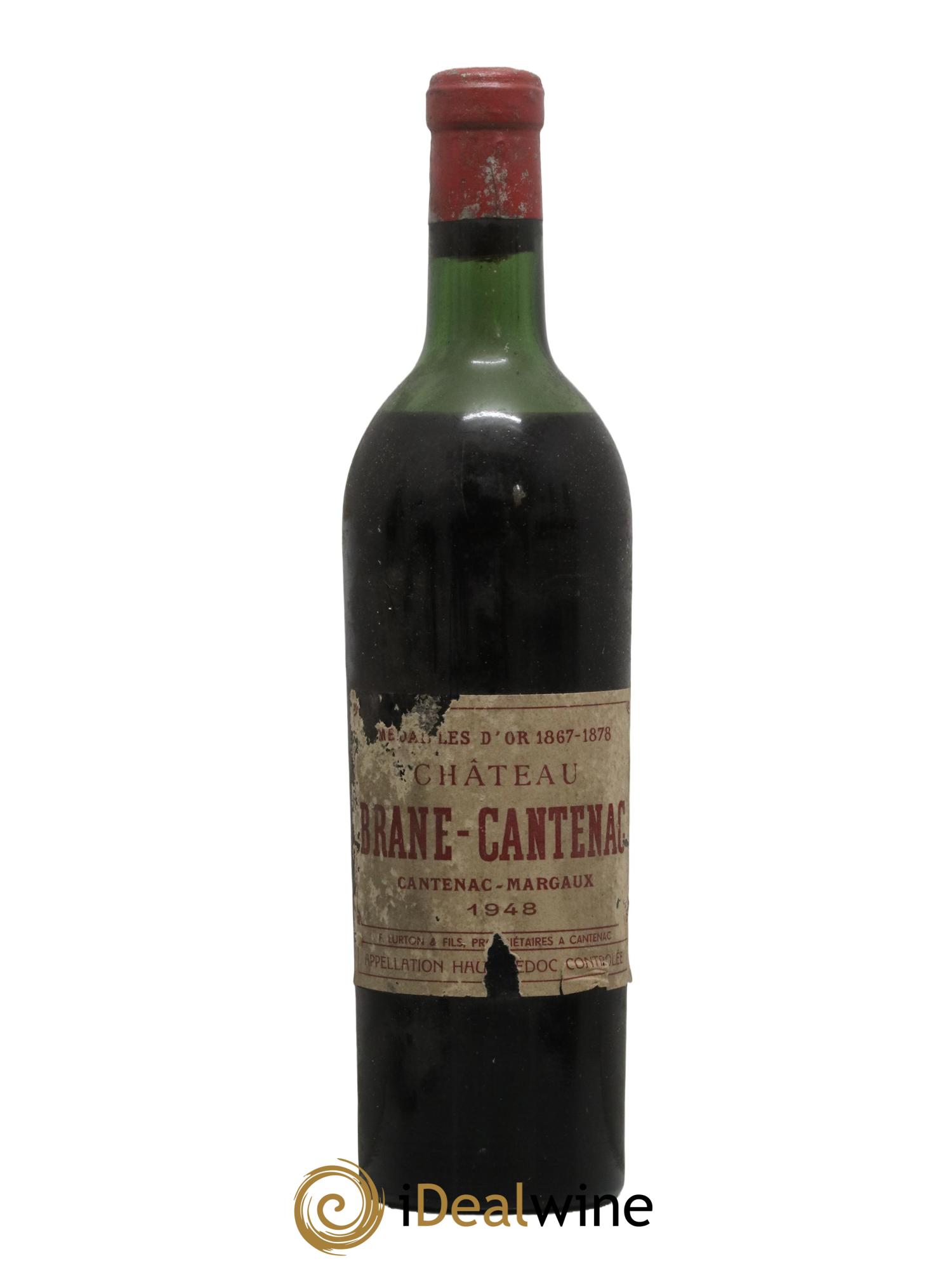 Château Brane Cantenac 2ème Grand Cru Classé 1948 - Lot de 1 bouteille - 0