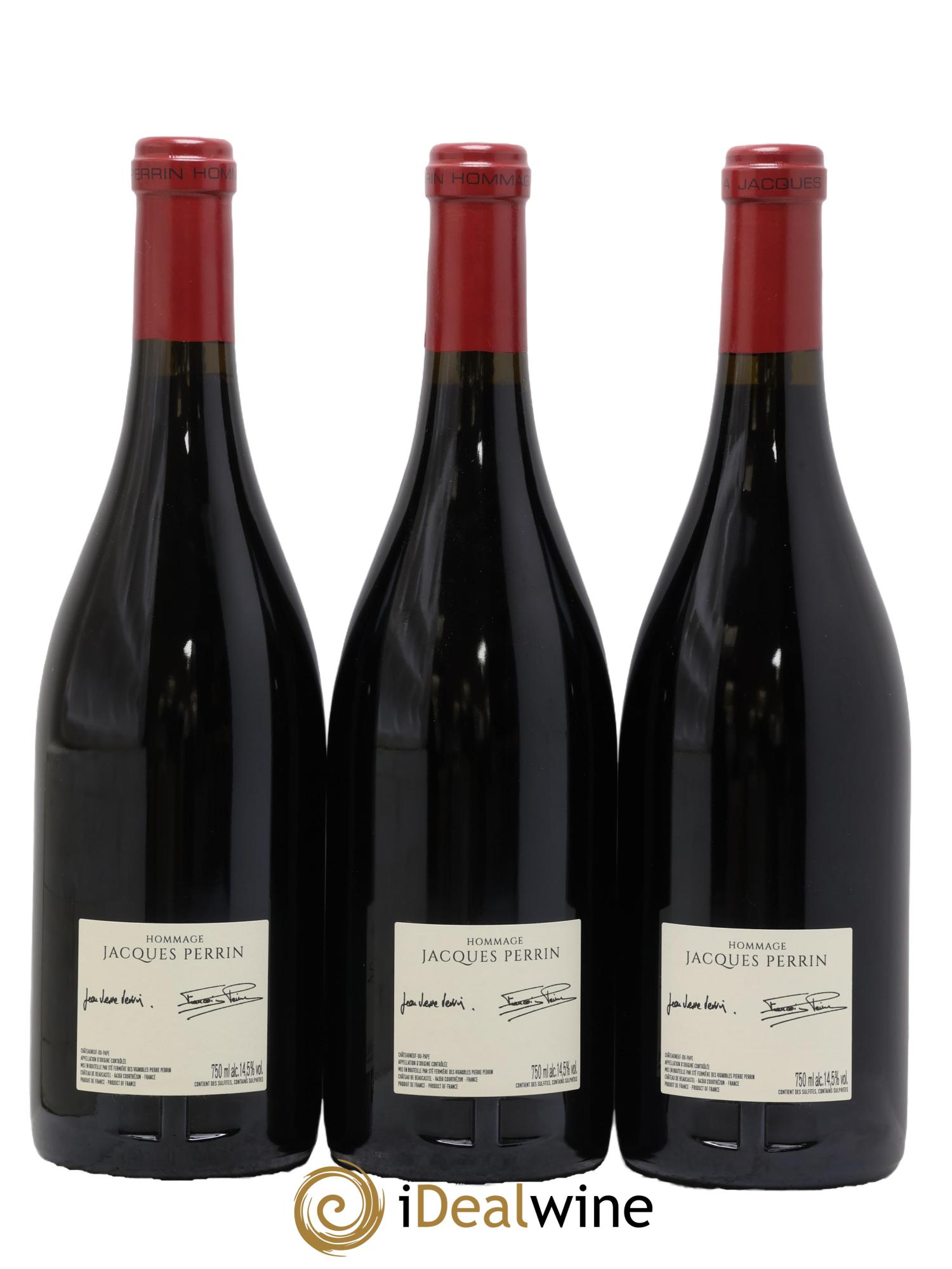 Châteauneuf-du-Pape Château de Beaucastel Hommage à Jacques Perrin Famille Perrin 2017 - Posten von 3 Flaschen - 1