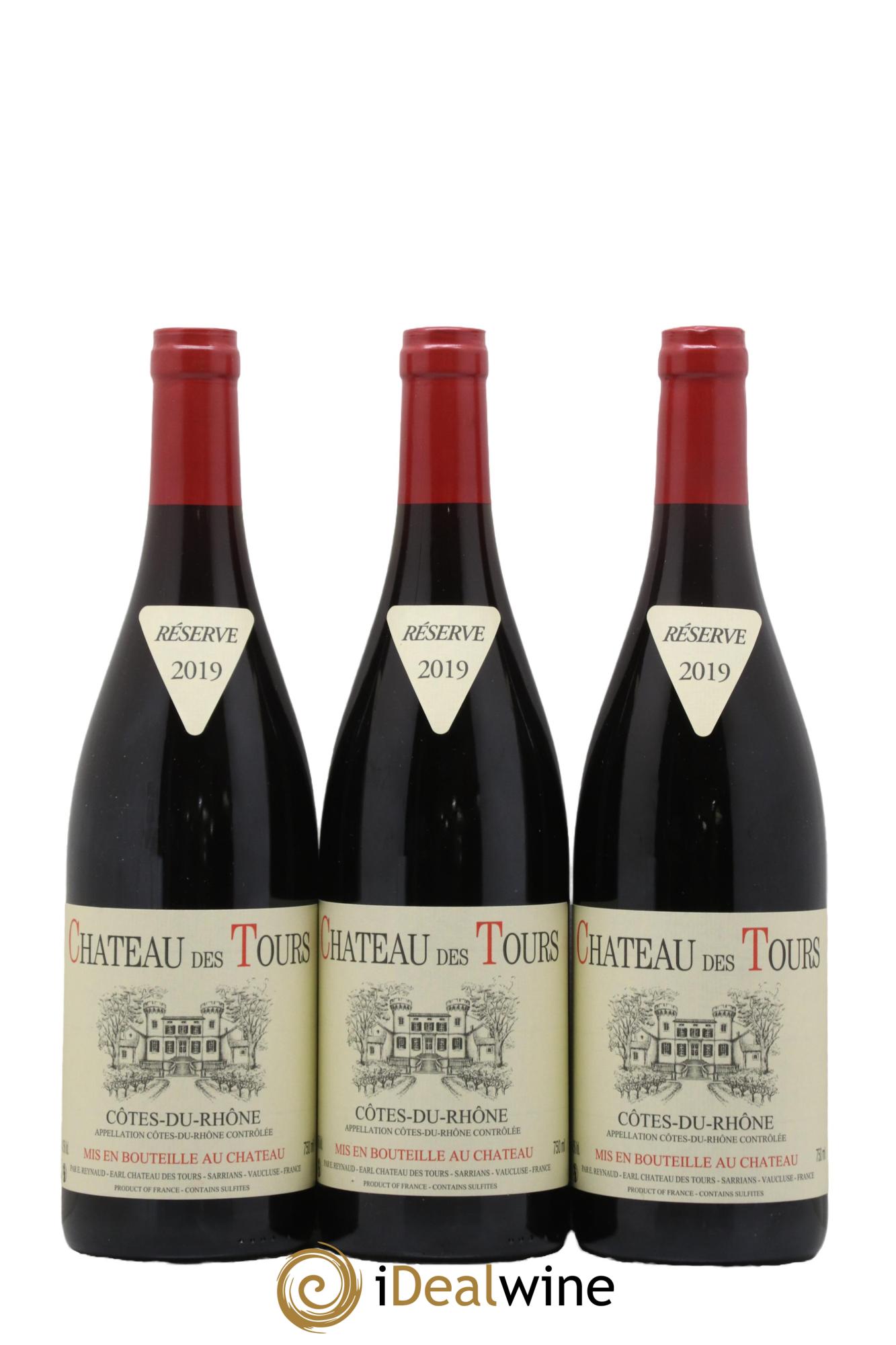 Côtes-du-Rhône Château des Tours Emmanuel Reynaud 2019 - Lotto di 3 bottiglie - 0