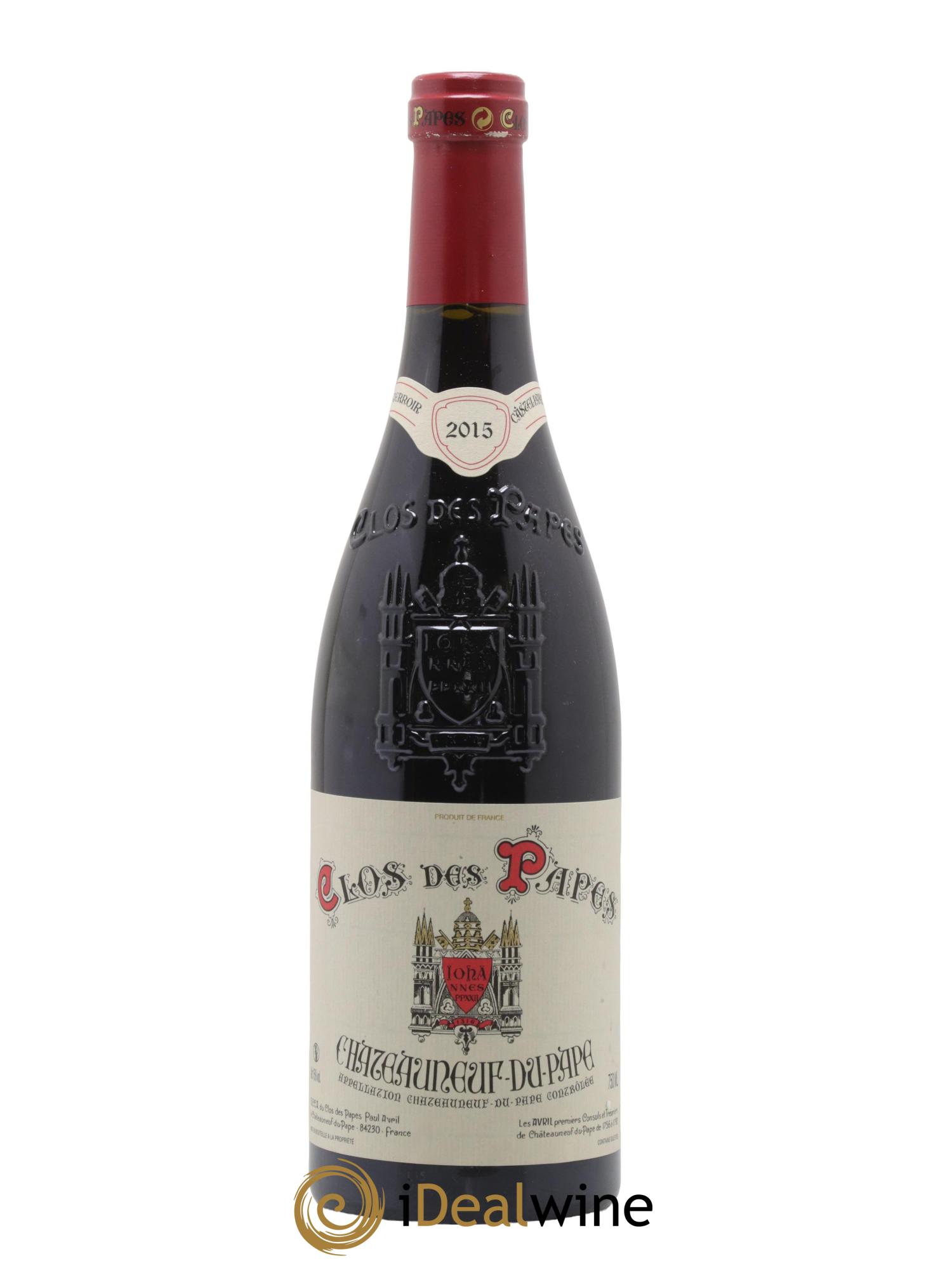 Châteauneuf-du-Pape Clos des Papes - Paul Avril 2015 - Lot de 1 bouteille - 0