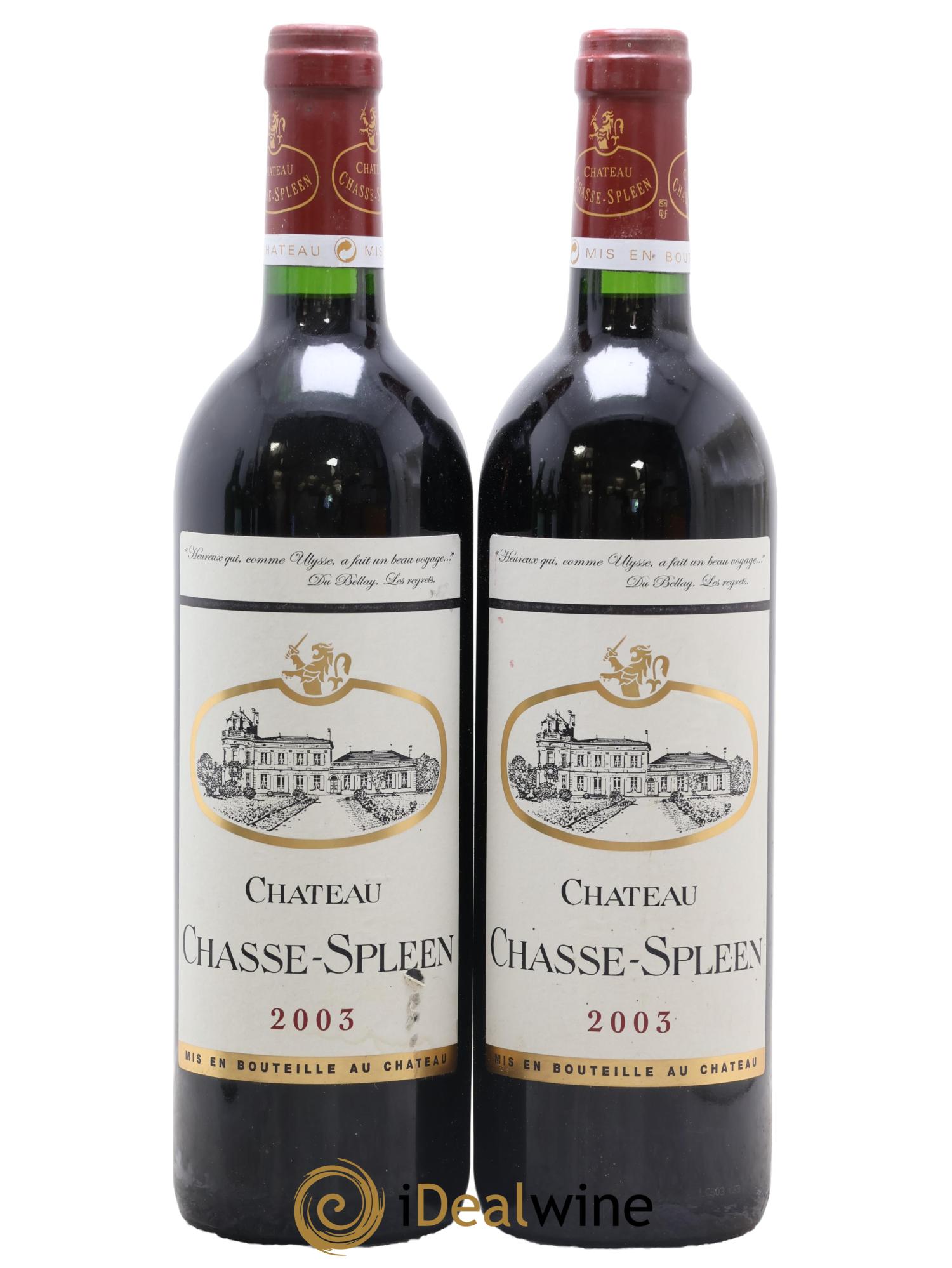 Château Chasse Spleen 2003 - Posten von 2 Flaschen - 0