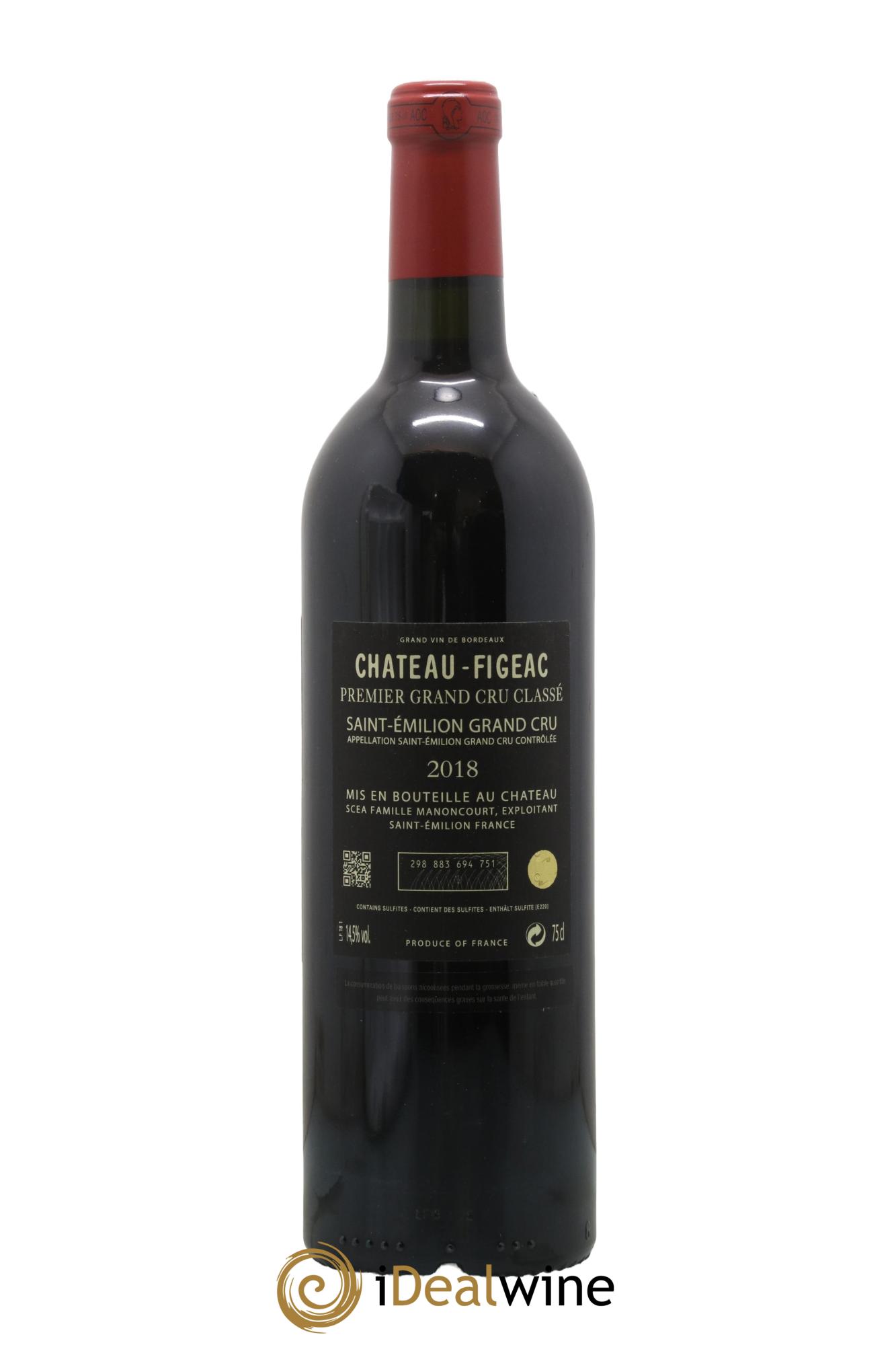 Château Figeac 1er Grand Cru Classé A 2018 - Lot of 1 bottle - 1