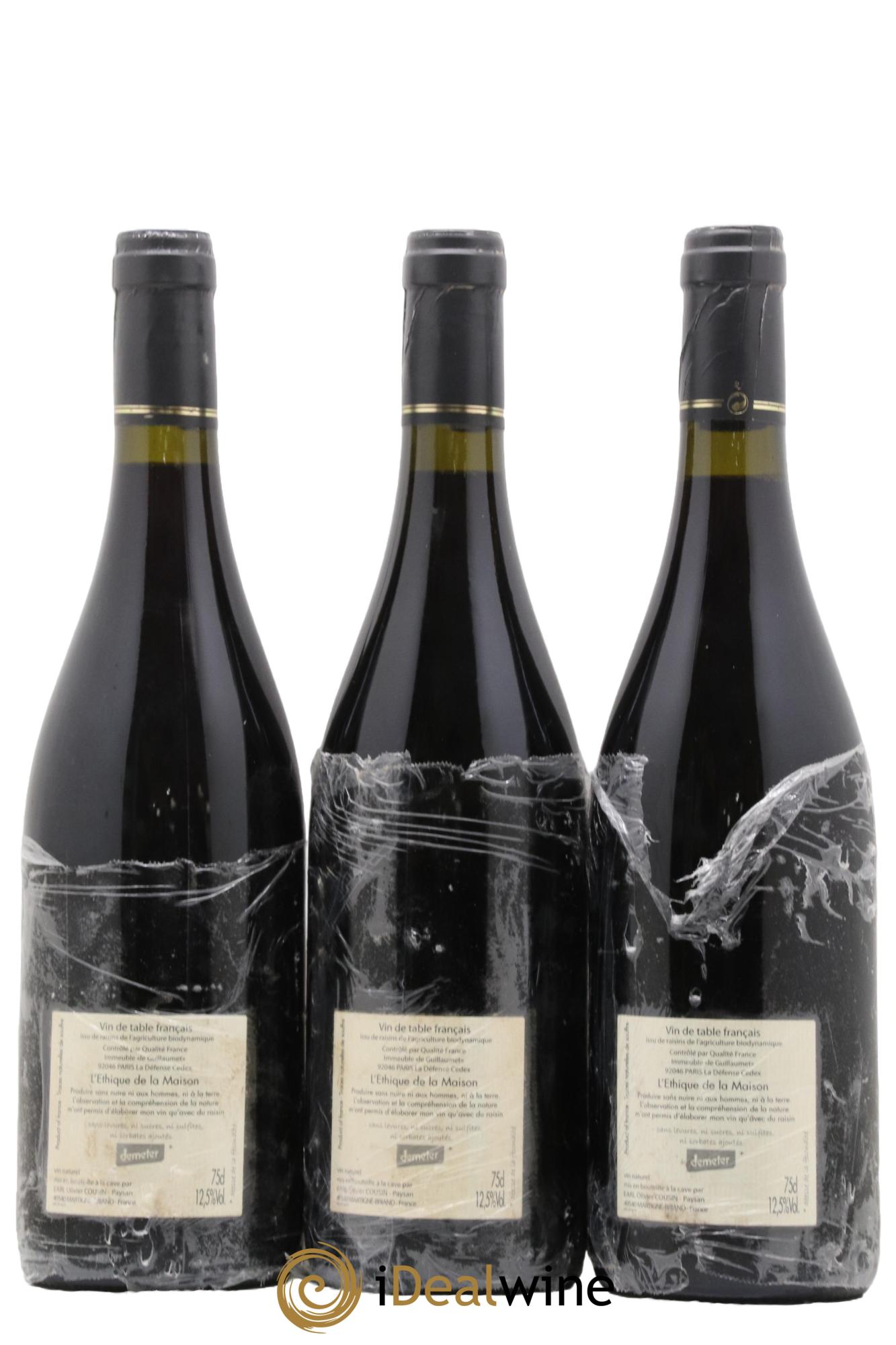 Vin de France Pur Breton Olivier Cousin - Lot de 3 bouteilles - 1