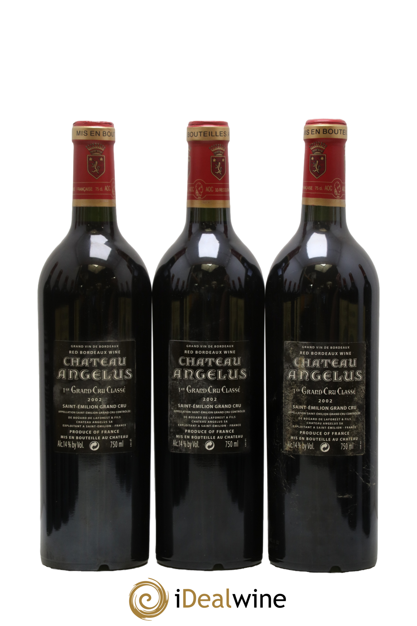 Château Angélus 1er Grand Cru Classé A 2002 - Lot de 12 bouteilles - 2