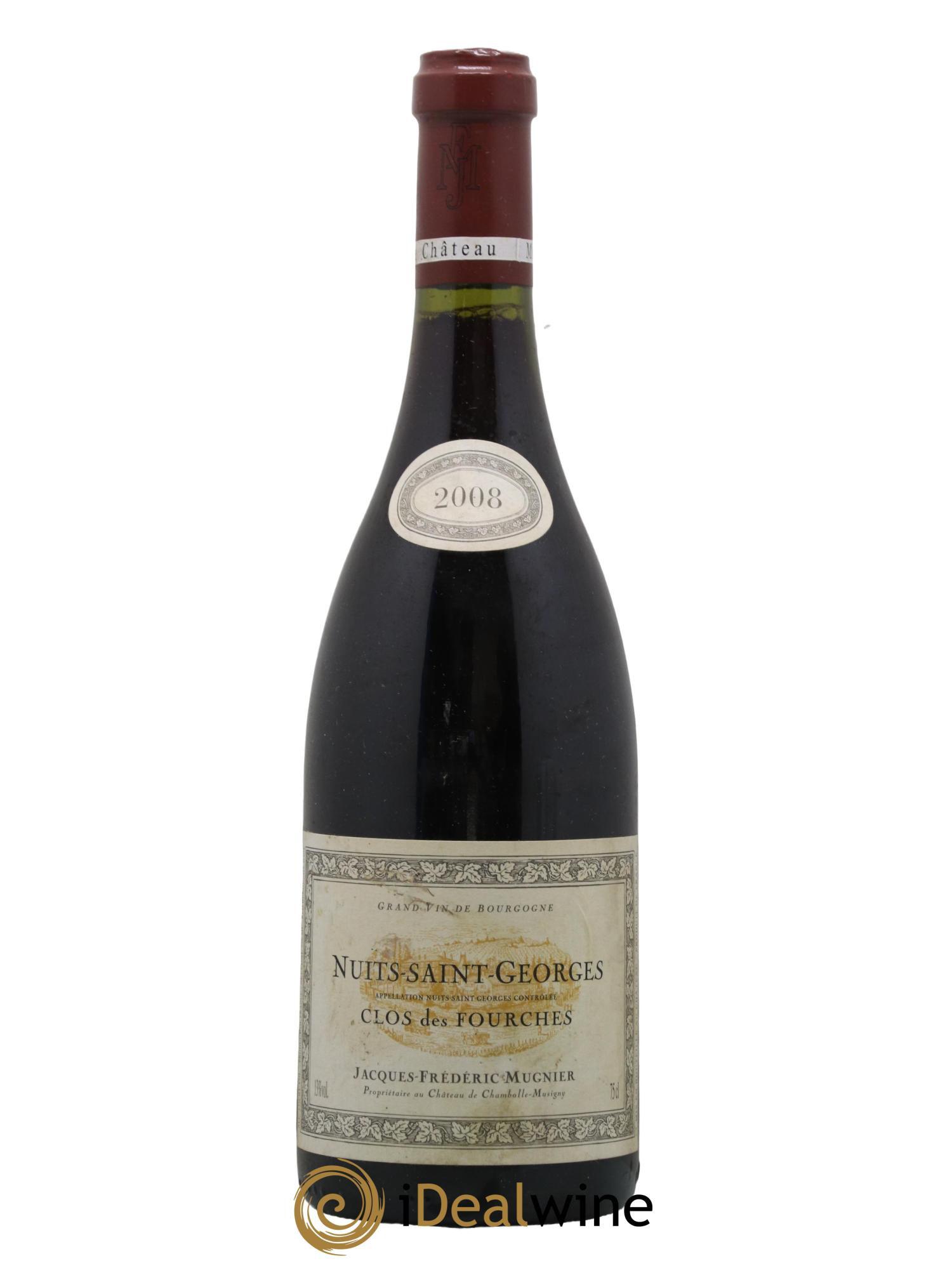 Nuits-Saint-Georges Clos des Fourches Jacques-Frédéric Mugnier 2008 - Lot de 1 bouteille - 0