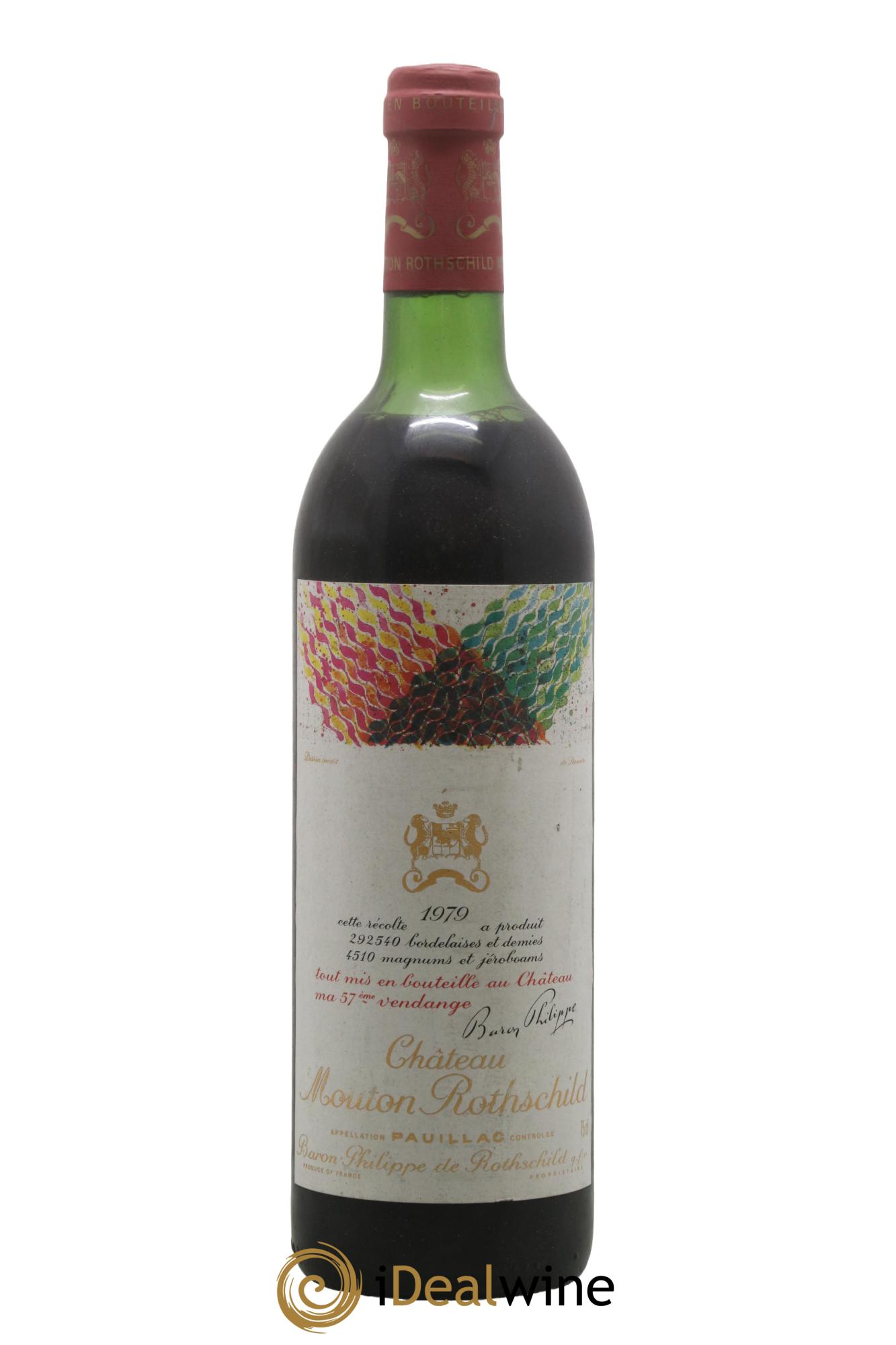 Château Mouton Rothschild 1er Grand Cru Classé 1979 - Lot de 1 bouteille - 0