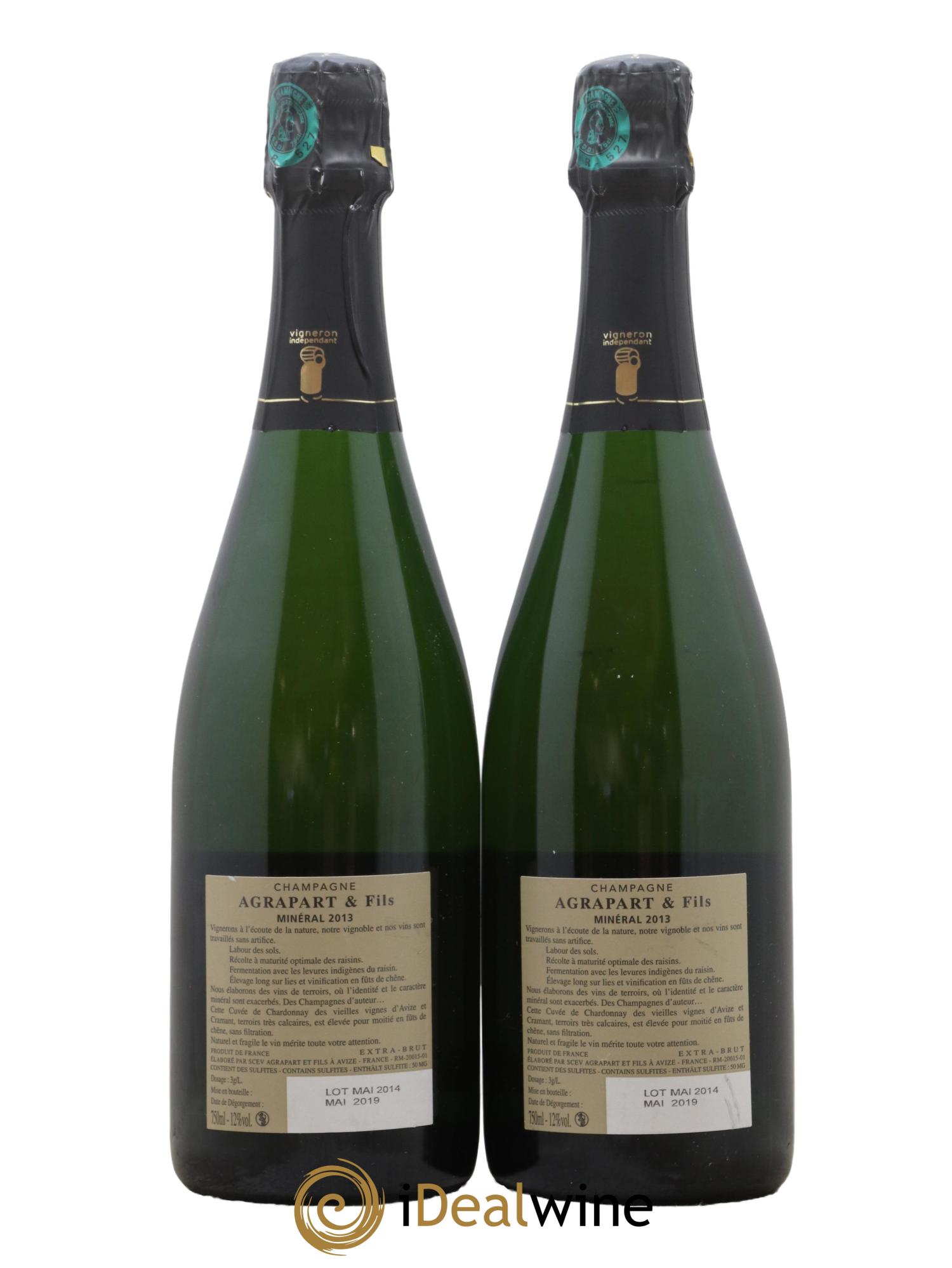 Minéral Blanc de Blancs Extra-Brut Agrapart & Fils 2013 - Lot of 2 bottles - 1