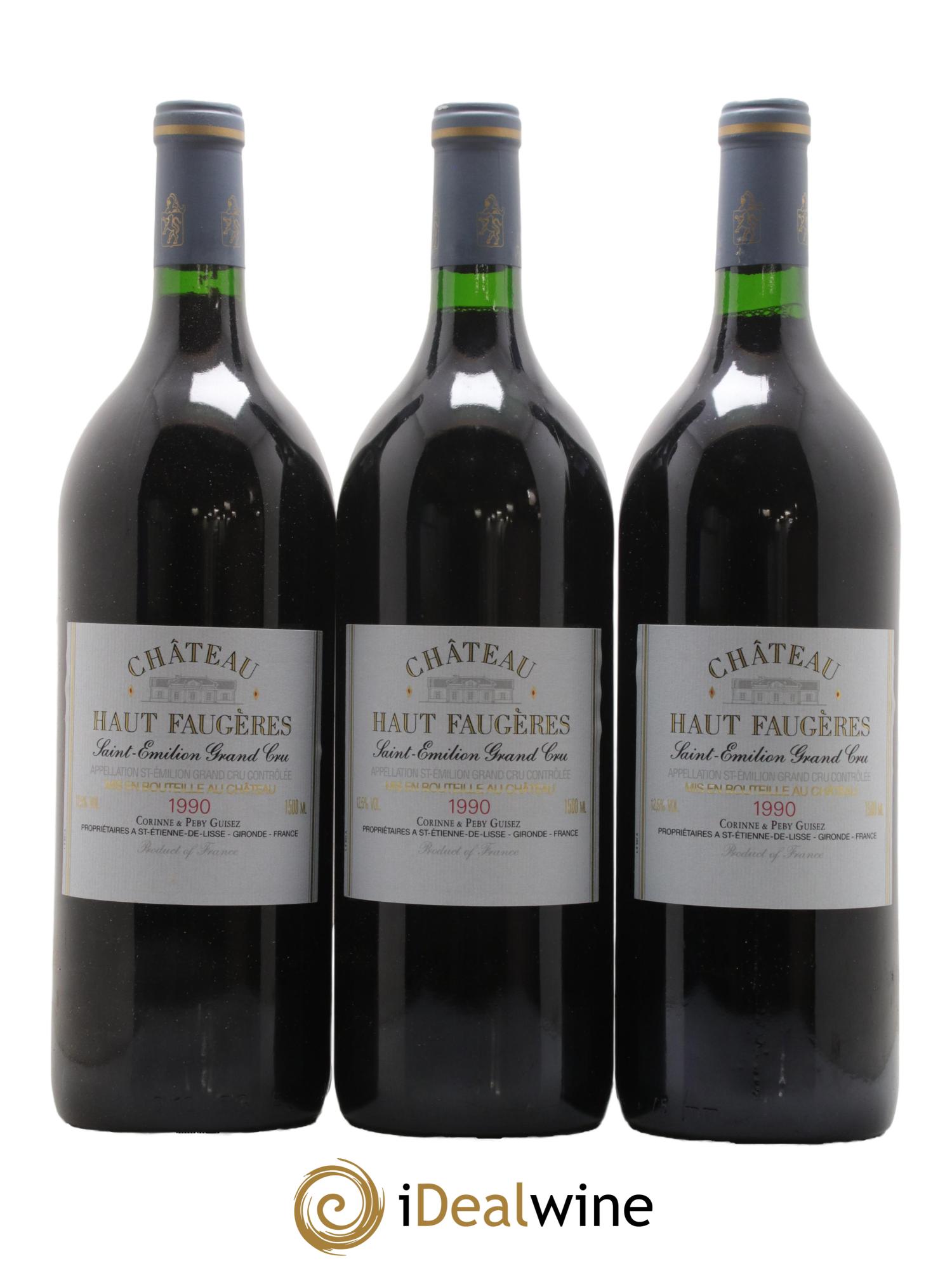 Château Faugères Grand Cru Classé 1990 - Lot de 3 magnums - 0