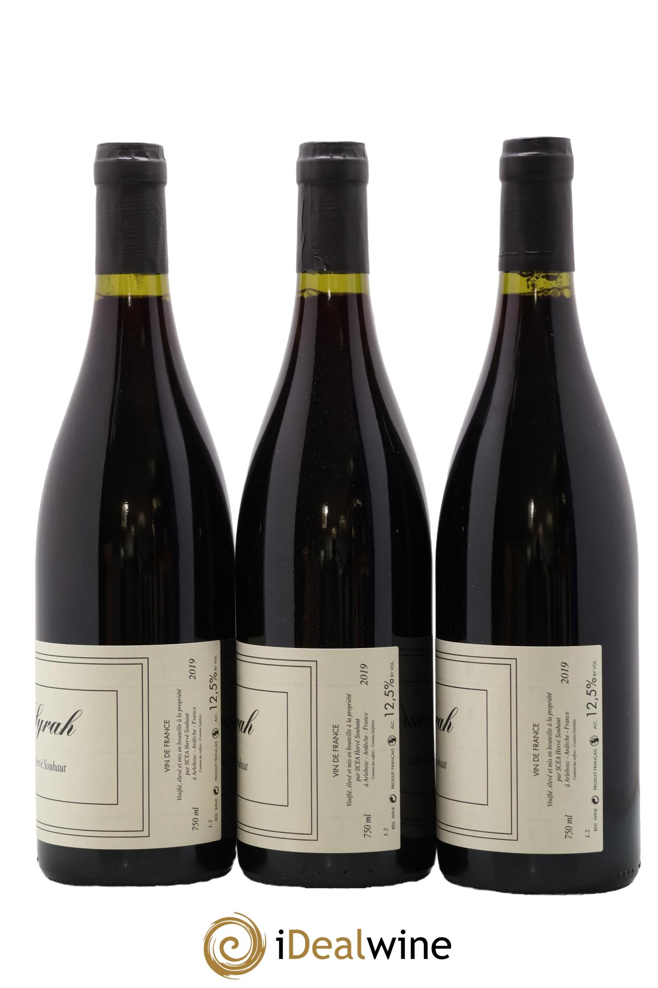 Vin de France Syrah Hervé Souhaut - Domaine Romaneaux-Destezet 2019 - Lot de 3 bouteilles - 1