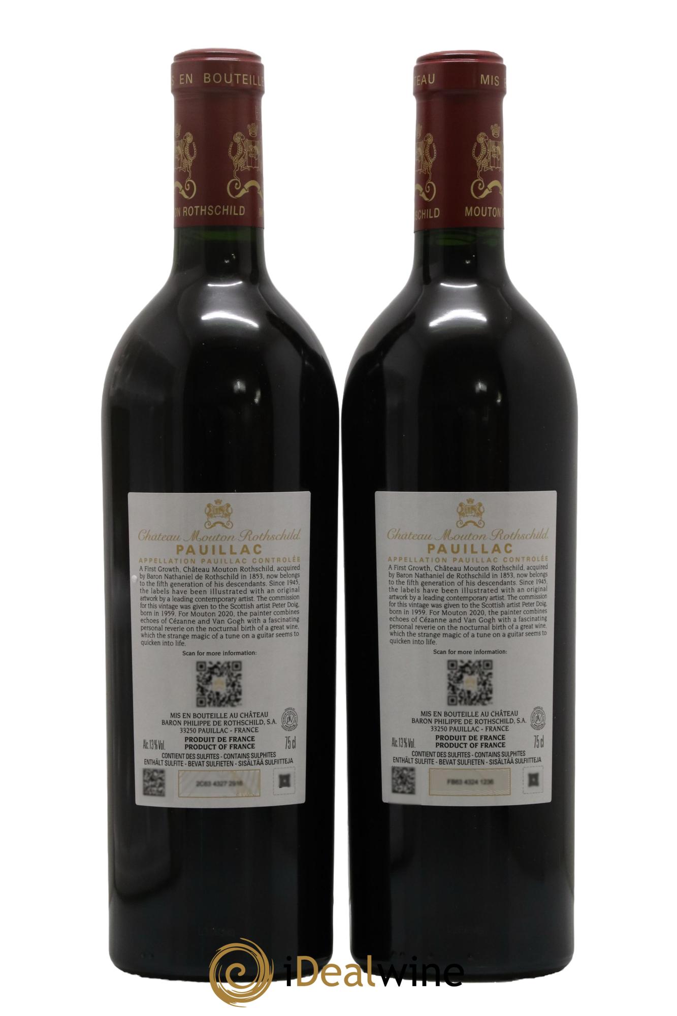 Château Mouton Rothschild 1er Grand Cru Classé 2020 - Lot of 2 bottles - 1