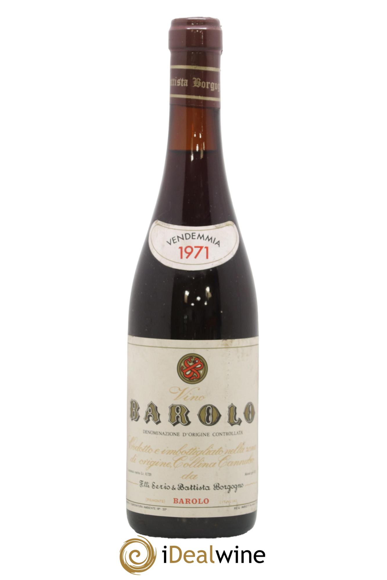 Barolo Serio e Battista Borgogno 1971 - Posten von 1 Flasche - 0