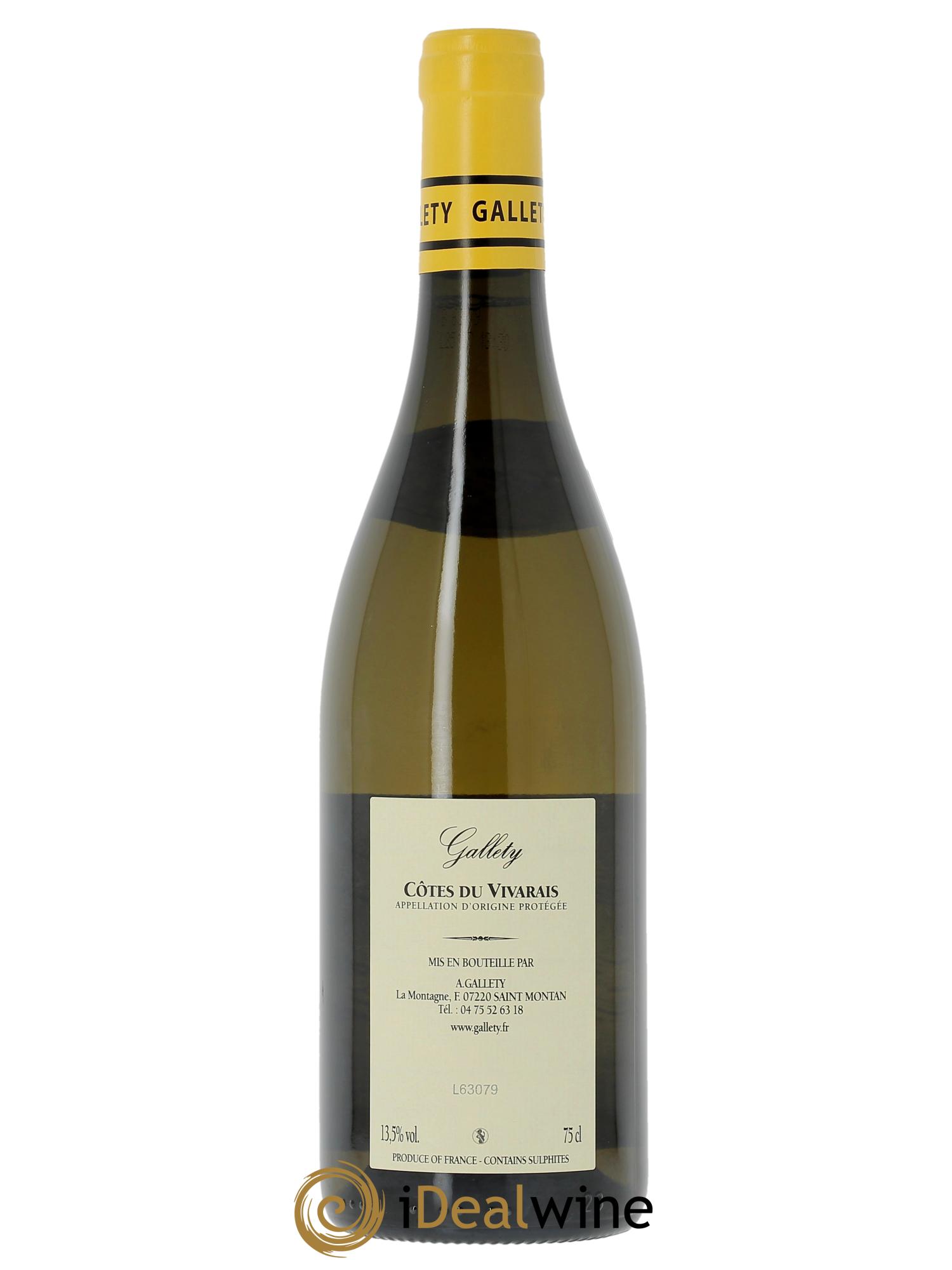 Côtes du Vivarais Blanc  Gallety (Domaine)  2024 - Lot de 1 bouteille - 1