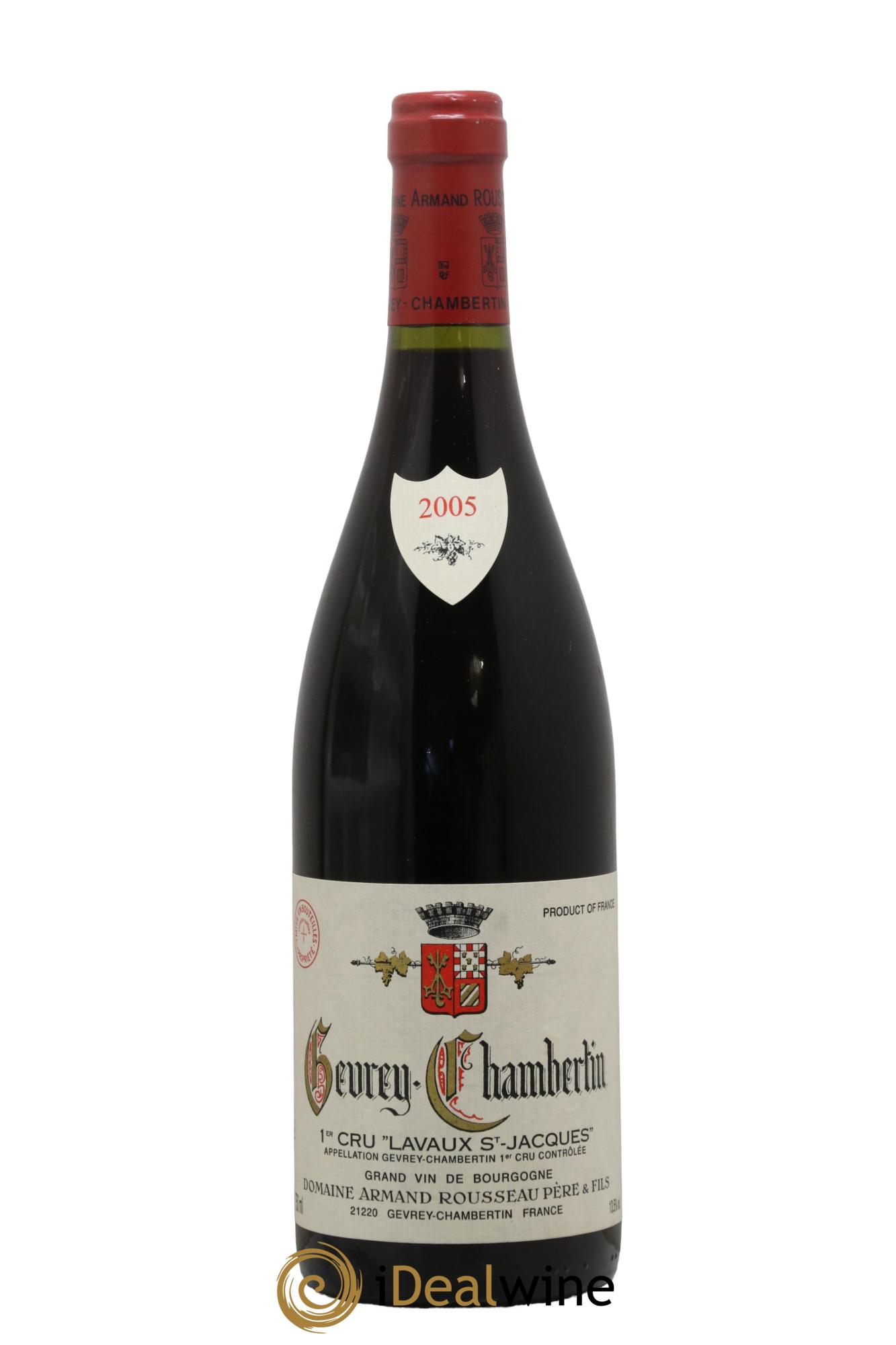 Gevrey-Chambertin 1er Cru Lavaux Saint Jacques Armand Rousseau (Domaine) 2005 - Lot de 1 bouteille - 0