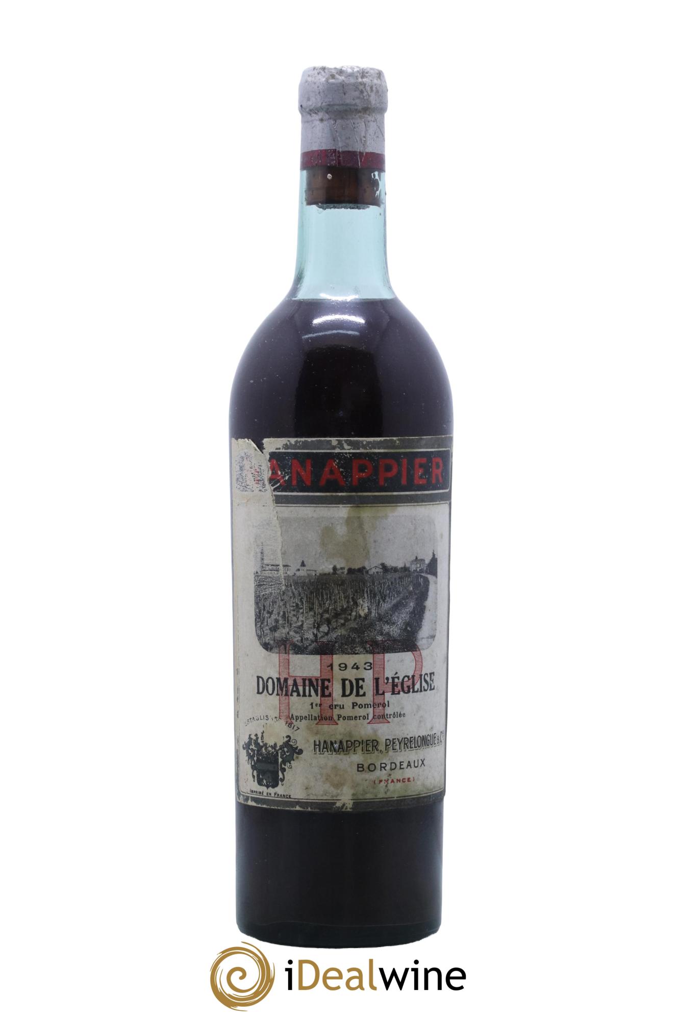 Château du Domaine de l'Église 1943 - Lot de 1 bouteille - 0