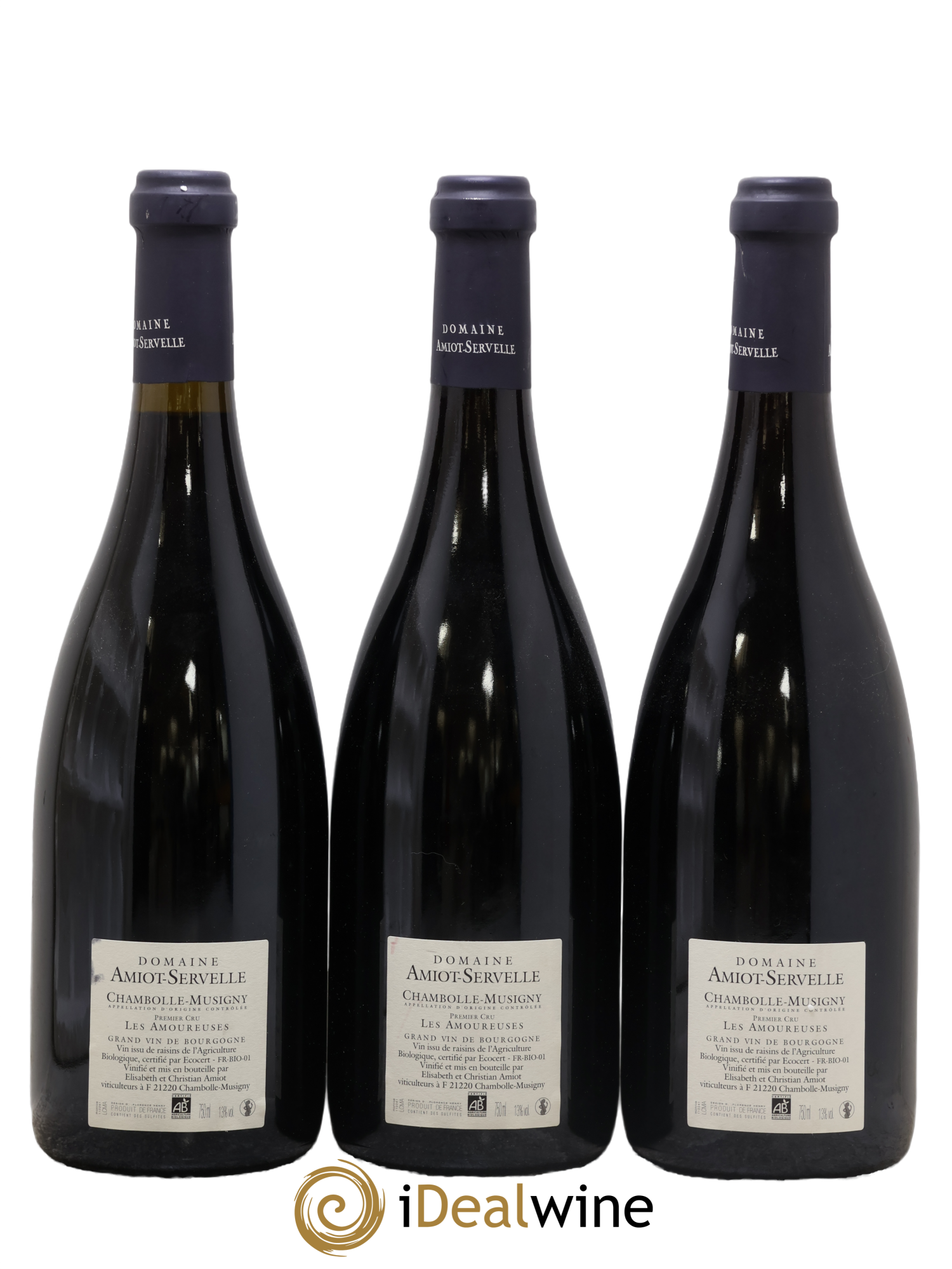 Chambolle-Musigny 1er Cru Les Amoureuses Amiot-Servelle 2010 - Lot de 3 bouteilles - 1