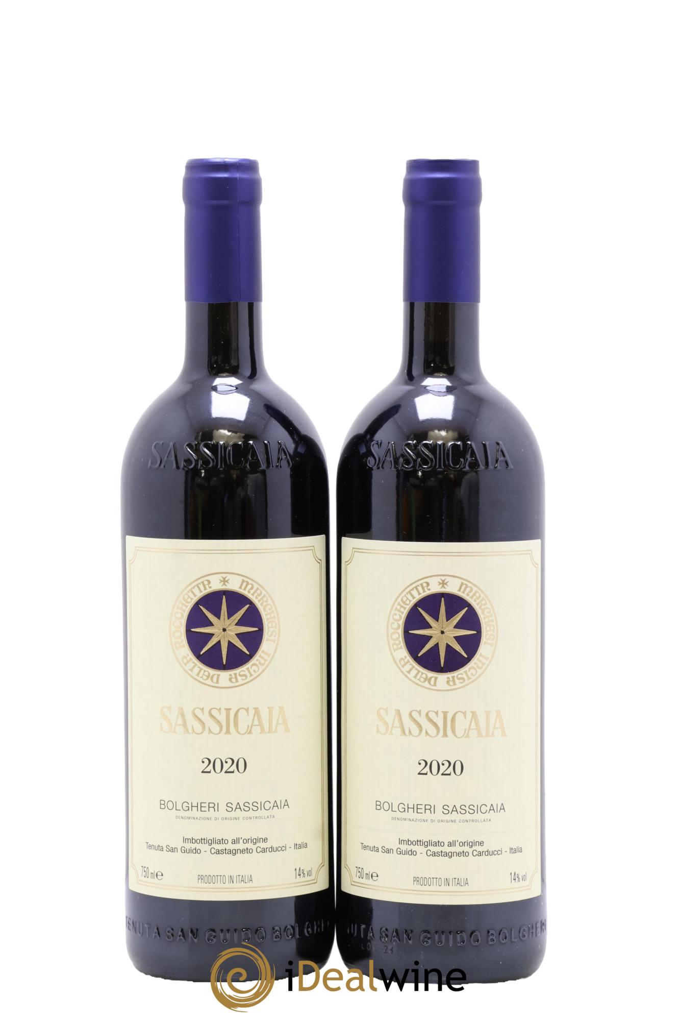 Bolgheri DOC Sassicaia Tenuta San Guido 2020 - Lot de 2 bouteilles - 0