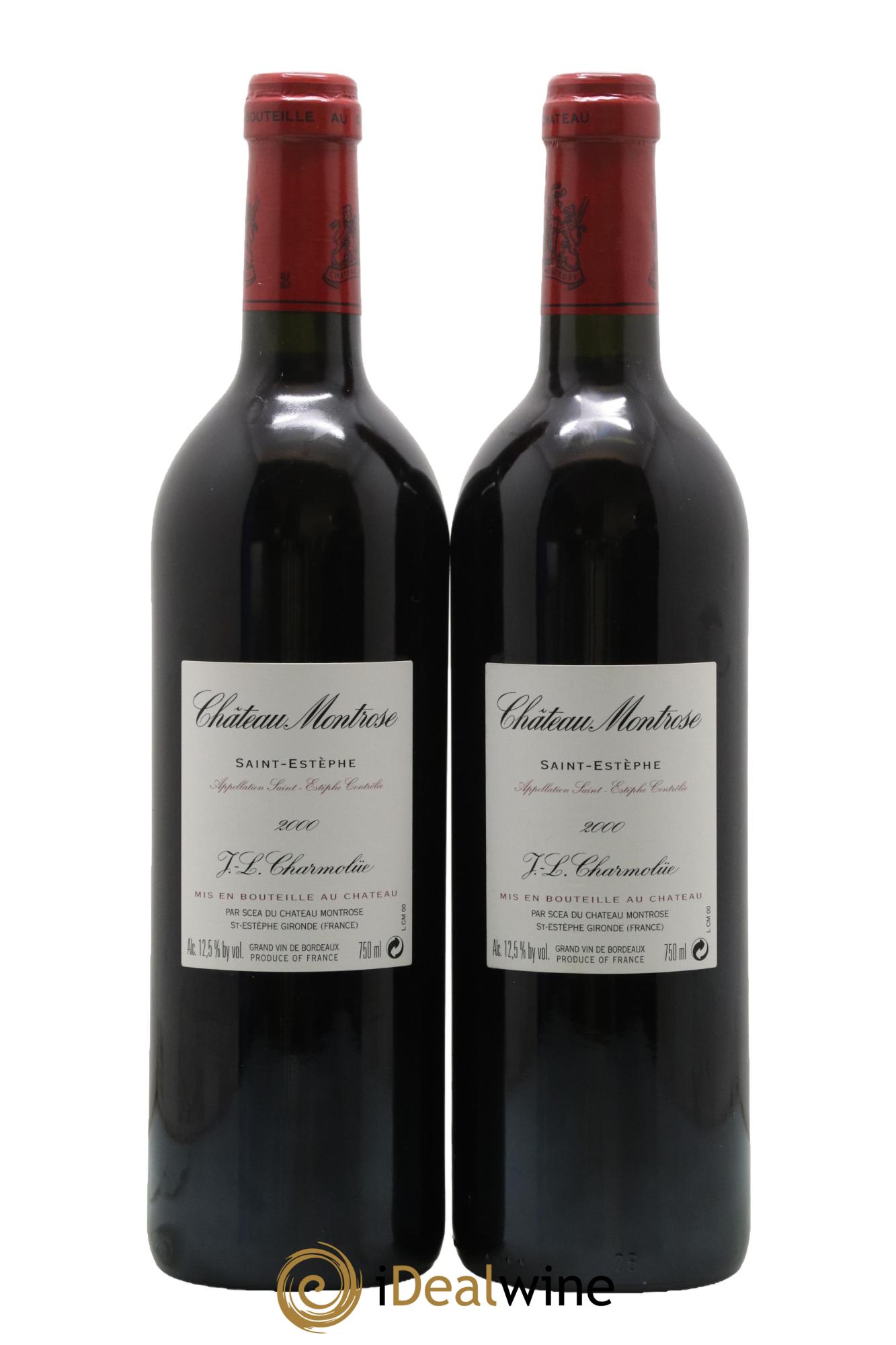 Château Montrose 2ème Grand Cru Classé 2000 - Lot de 2 bouteilles - 1