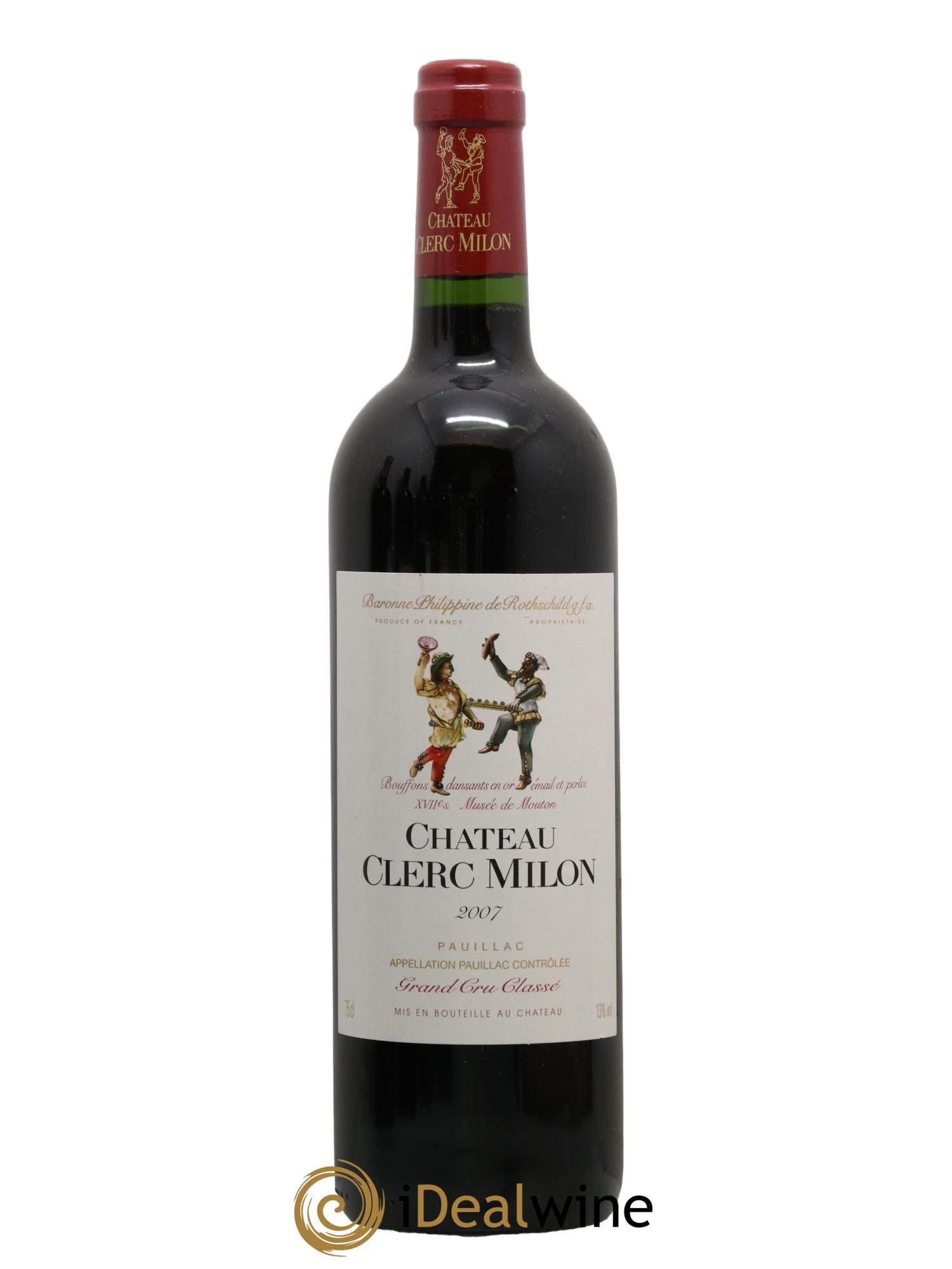 Château Clerc Milon 5ème Grand Cru Classé 2007 - Lot de 1 bouteille - 0