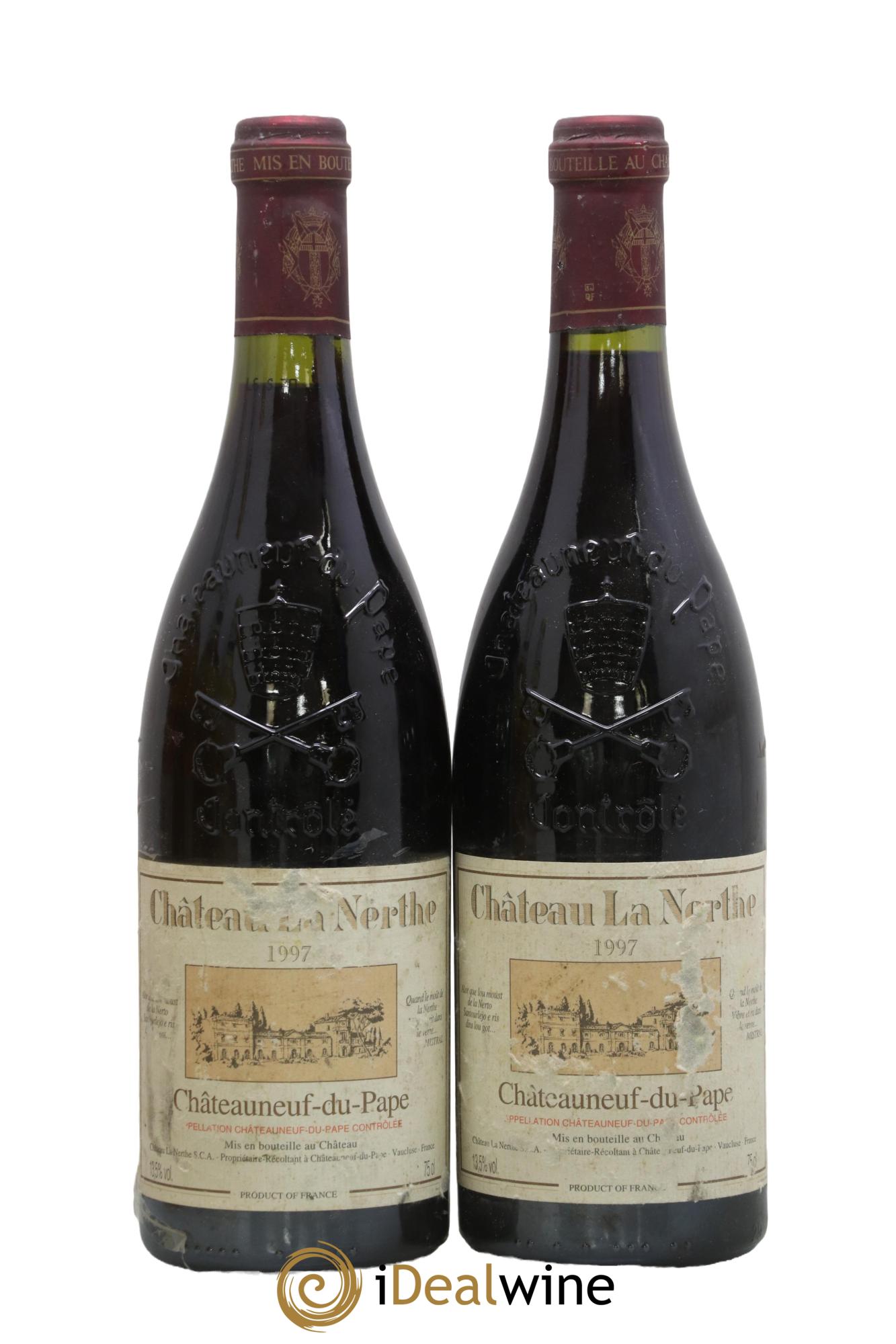 Châteauneuf-du-Pape Château la Nerthe Famille Richard  1997 - Lot de 2 bouteilles - 0