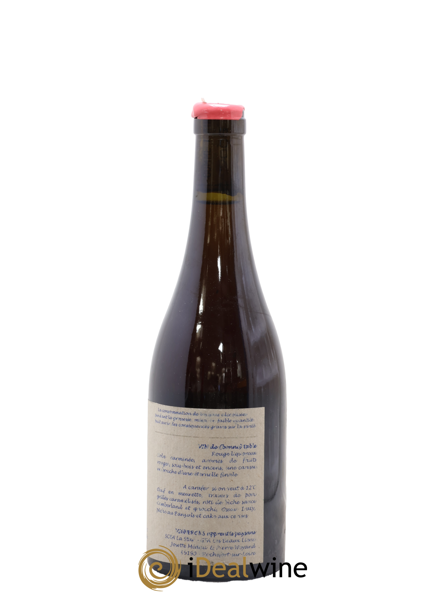 Vin de France Le Pur Elixir Des Gasneries Une Vin De Terre Libre Comme L'Air Josette Medau & Pierre Weyand Rouge 2005 - Lot de 1 format 50cl - 1