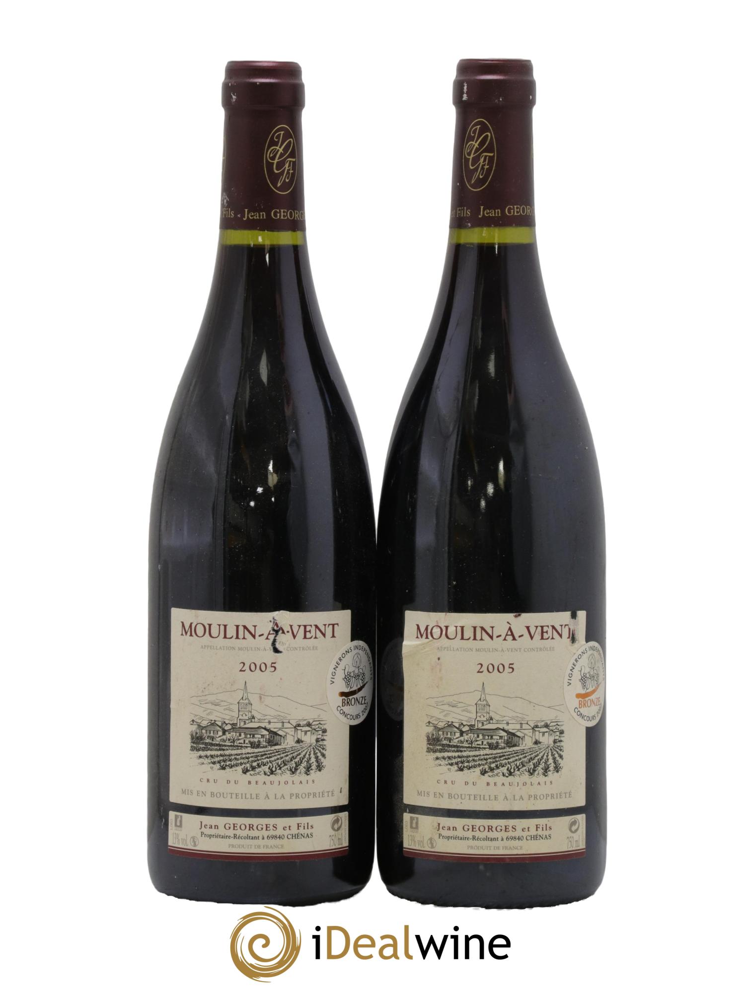 Moulin-à-Vent Jean Georges Et Fils 2005 - Lot de 2 bouteilles - 0